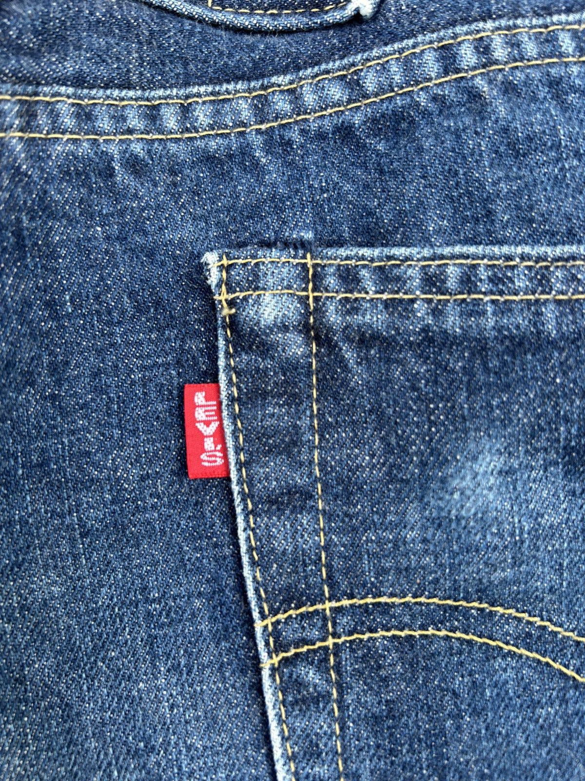 Kapital Vintage Levis Big E Selvedge Buckle Back Distressed Denim Size US 35 - 2 Thumbnail