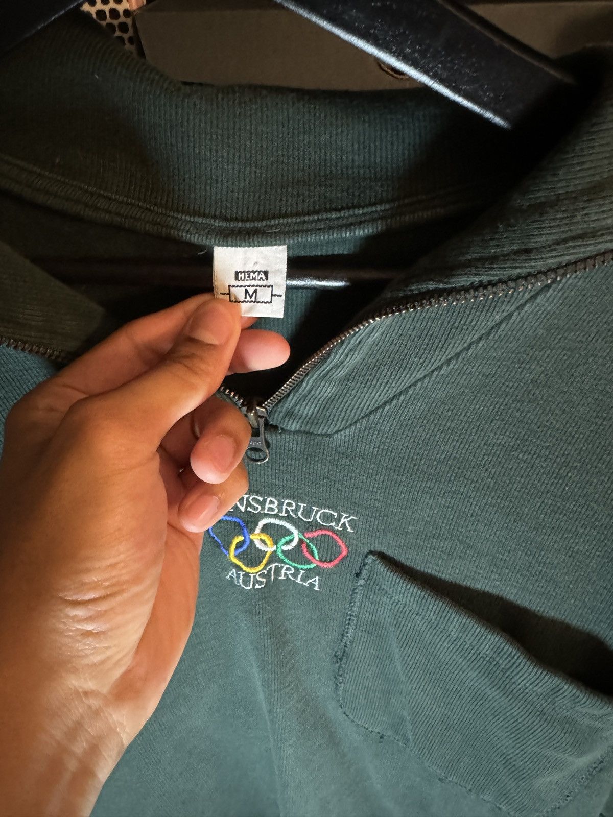 USA Olympics Vintage Olympic Quarter Zip Green Size US M / EU 48-50 / 2 - 3 Thumbnail