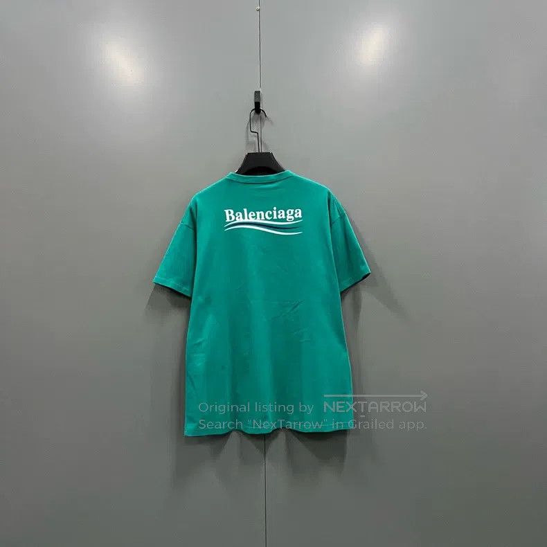 Balenciaga Balenciaga Teal Cola Short Sleeve Size US M / EU 48-50 / 2 - 1 Thumbnail