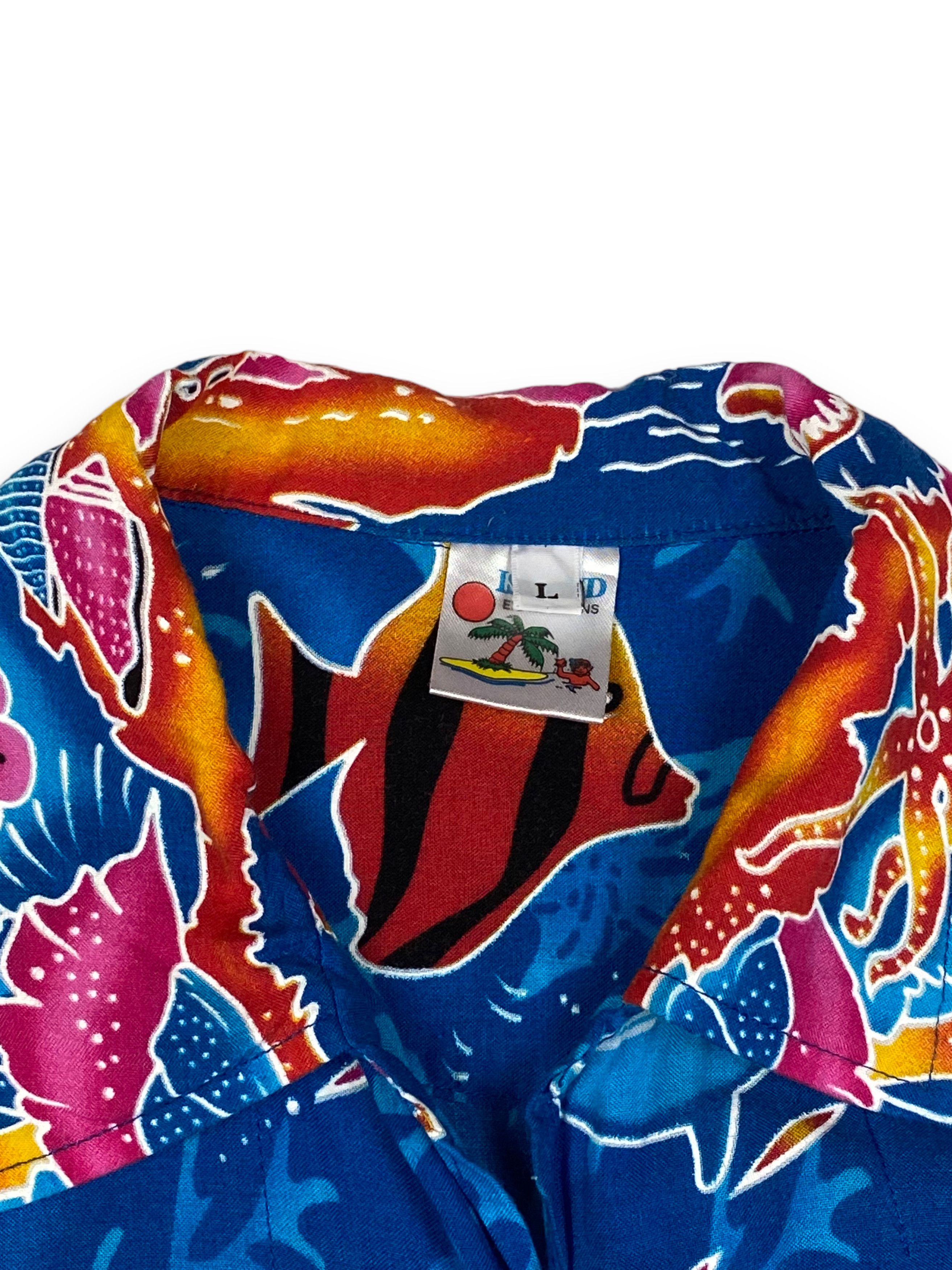 Vintage Vintage ISLAND Crazy Undersea Button Up Hawaii Shirt M749 Size US L / EU 52-54 / 3 - 7 Thumbnail