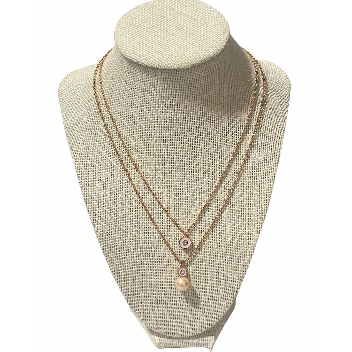 Kate Spade Kate Spade pearly delight double pendant Necklace Rose Gold Size ONE SIZE - 2 Thumbnail