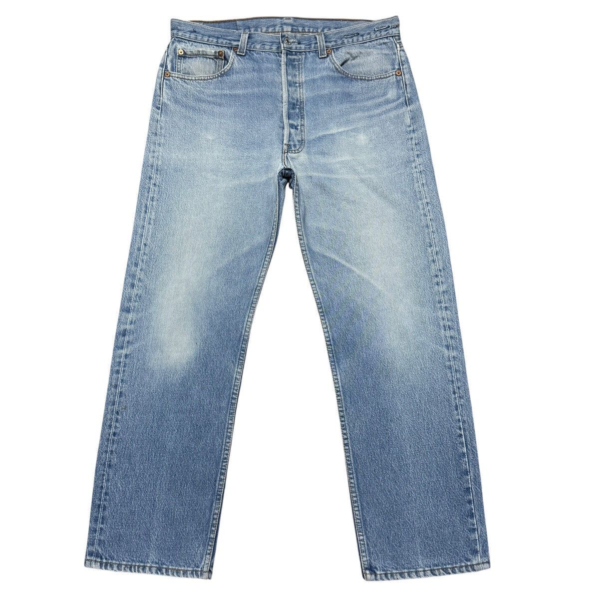 Levi's Vintage 90s Levis 501 Faded Blue Jeans Size US 35 - 1 Thumbnail