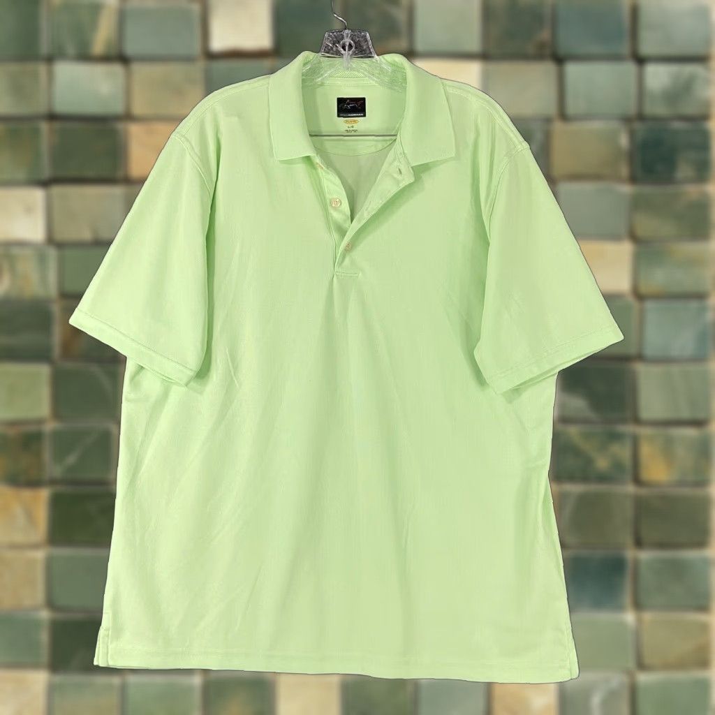 Vintage Greg Norman Play Dry Green Polo Men L Size US L / EU 52-54 / 3 - 1 Thumbnail