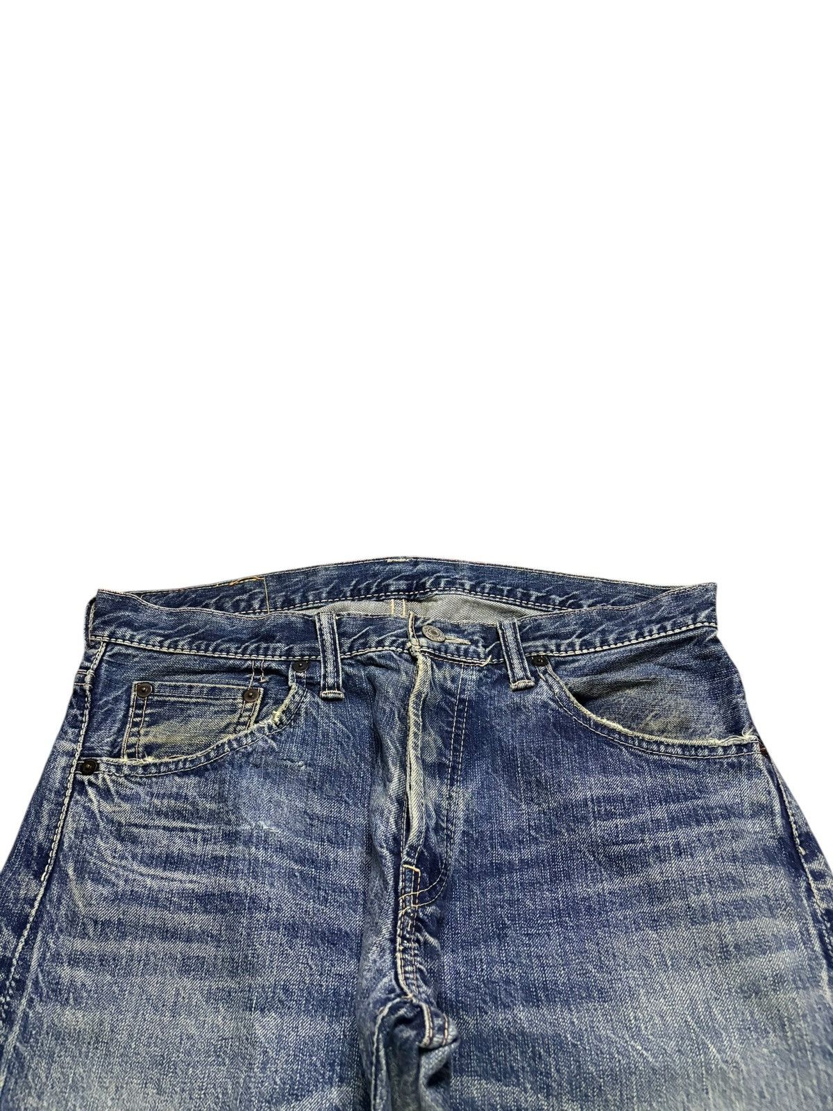 Johnbull Vintage Johnbull Selvedge Mud Wash Distress Baggy Jeans Size US 32 / EU 48 - 4 Thumbnail