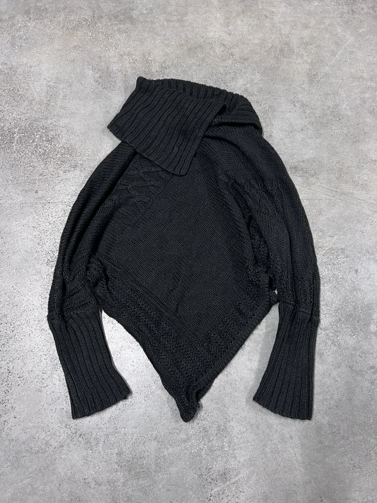 Vintage Draped Asymmetrical Avant Garde Sweater Size L / US 10 / IT 46 - 1 Thumbnail