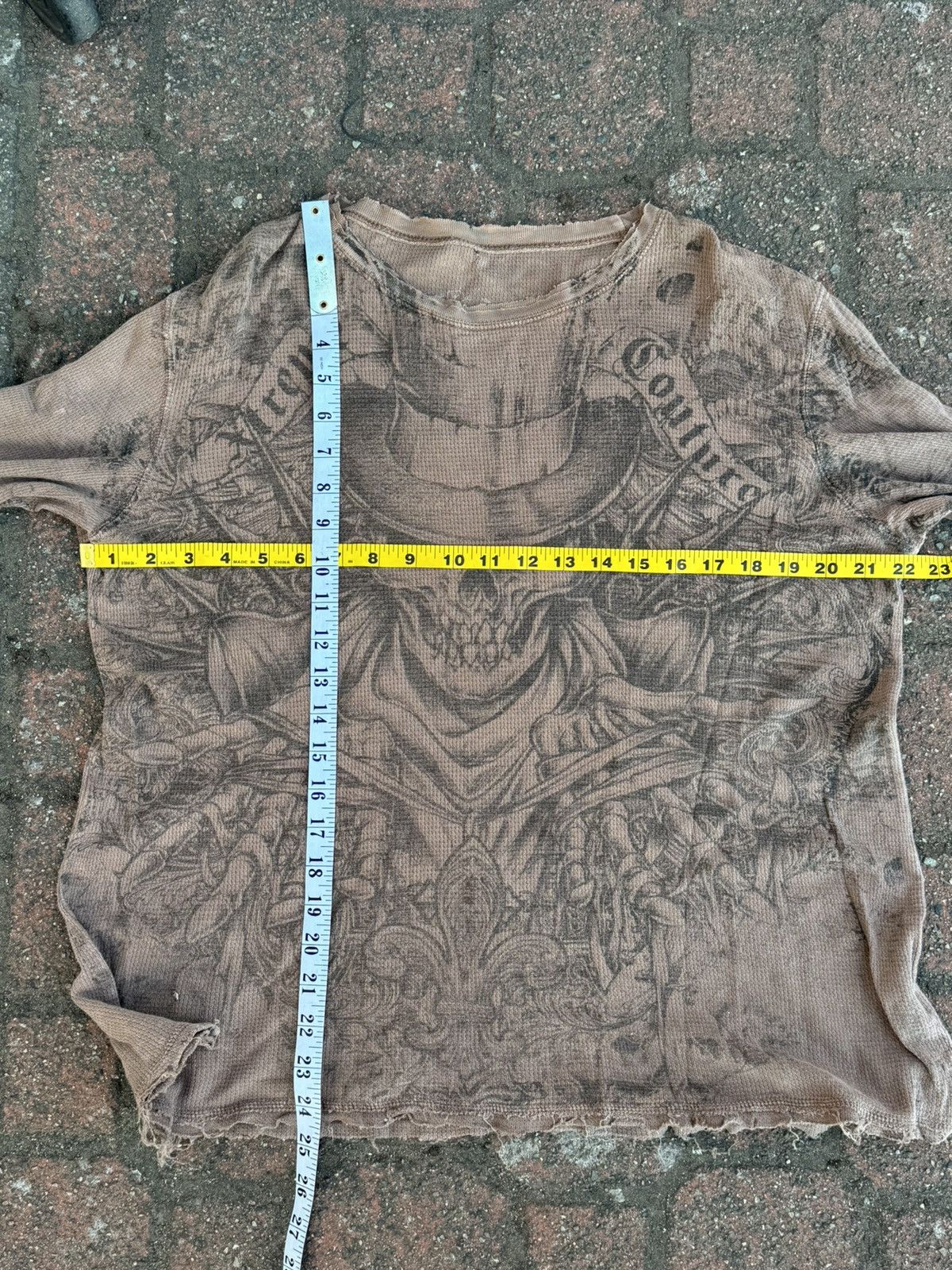 Other Y2K Xtreme Couture Long Sleeve Grunge Waffle Knit Size US M / EU 48-50 / 2 - 5 Thumbnail