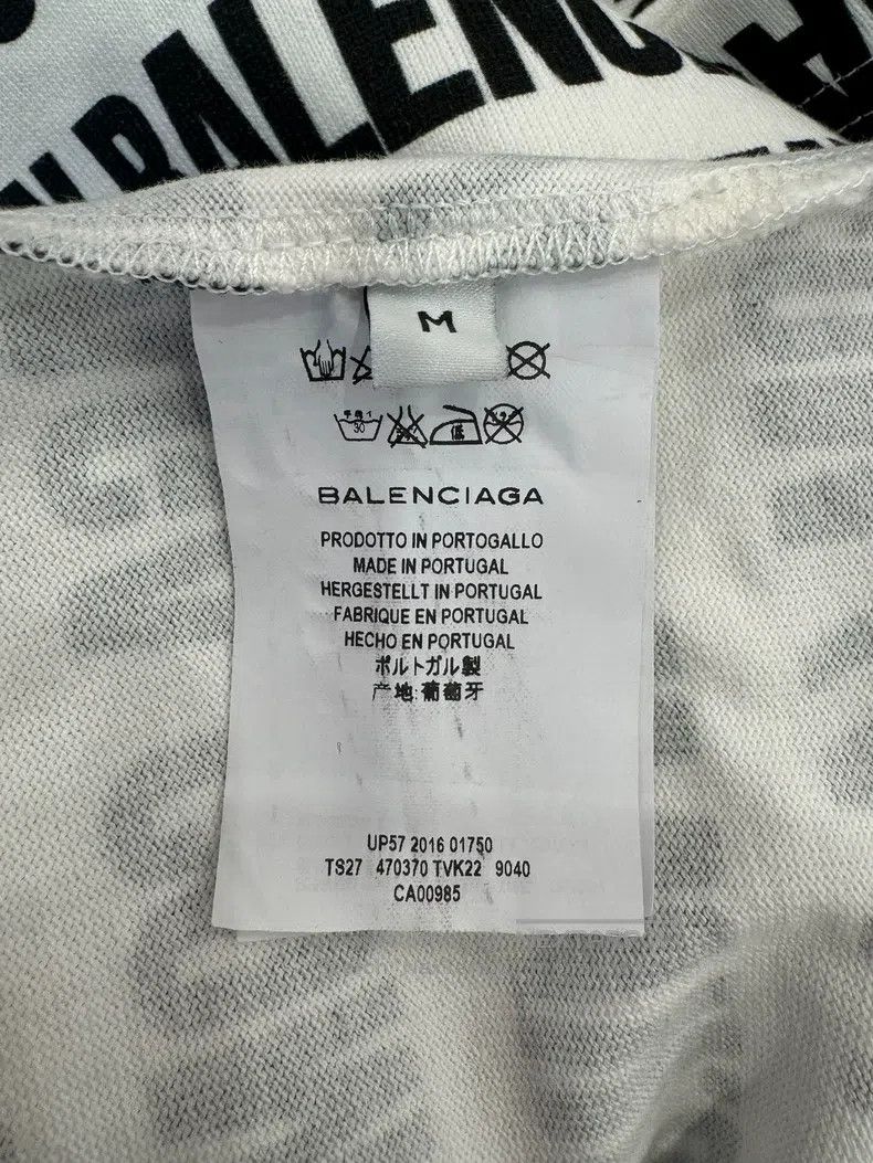 Balenciaga Balenciaga Black and White Letter Printed Logo Women's Sho Size M / US 6-8 / IT 42-44 - 6 Thumbnail