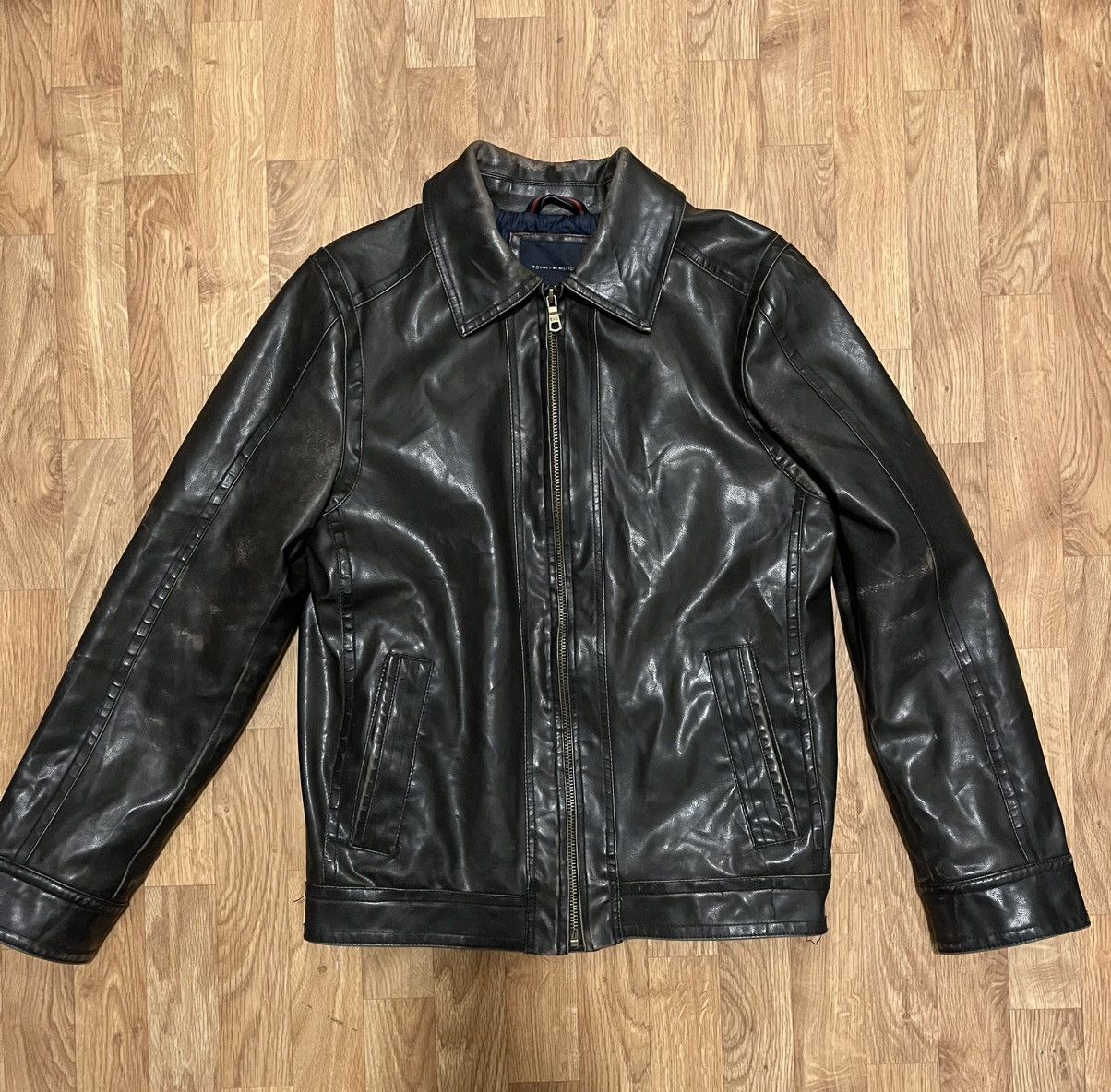 Tommy Hilfiger Vintage Hilfiger Leather Jacket Size US M / EU 48-50 / 2 - 1 Thumbnail