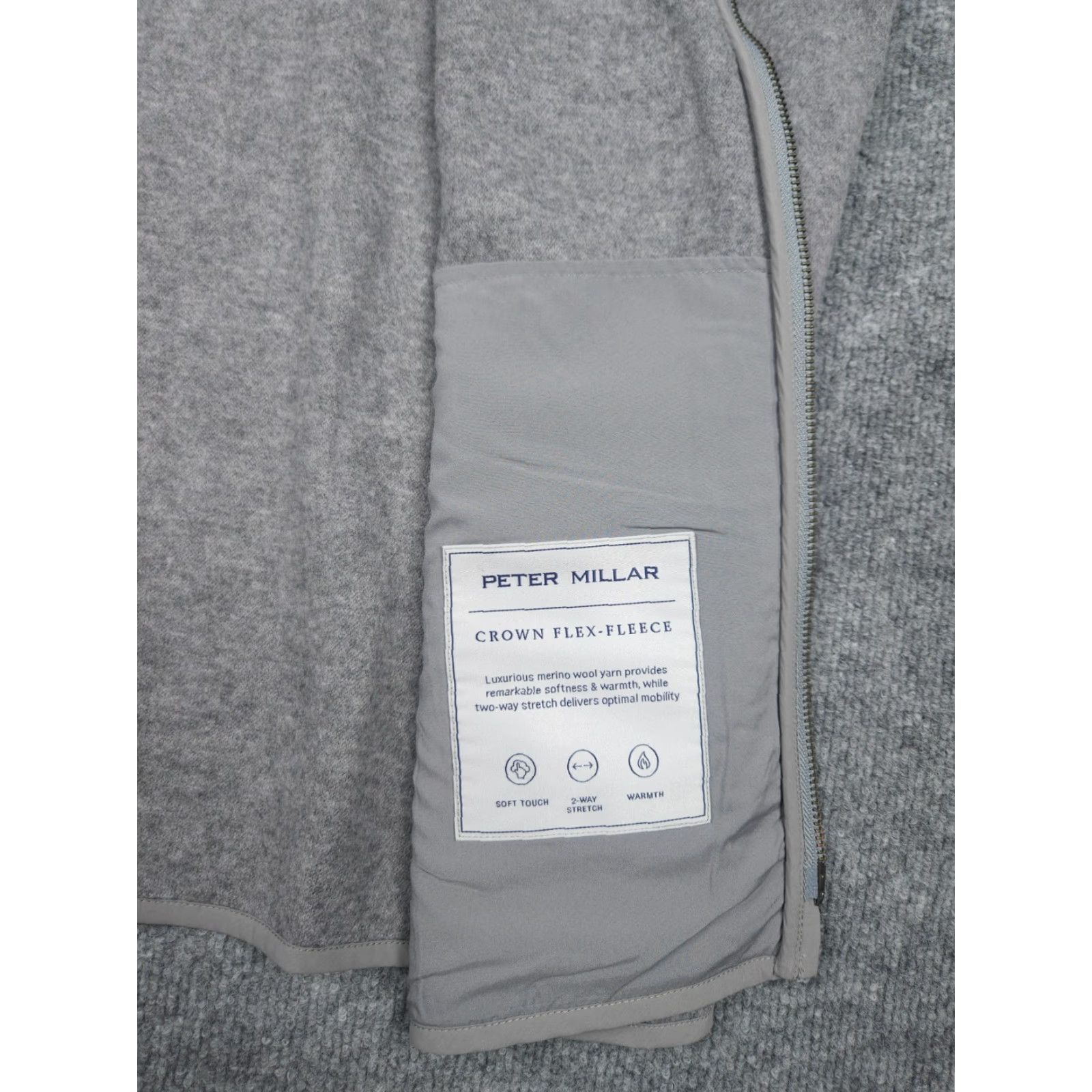 Peter Millar PETER MILLAR Crown Flex-Fleece Merino Wool Vest Men's XL Gray NWT MSRP Size US XL / EU 56 / 4 - 6 Thumbnail