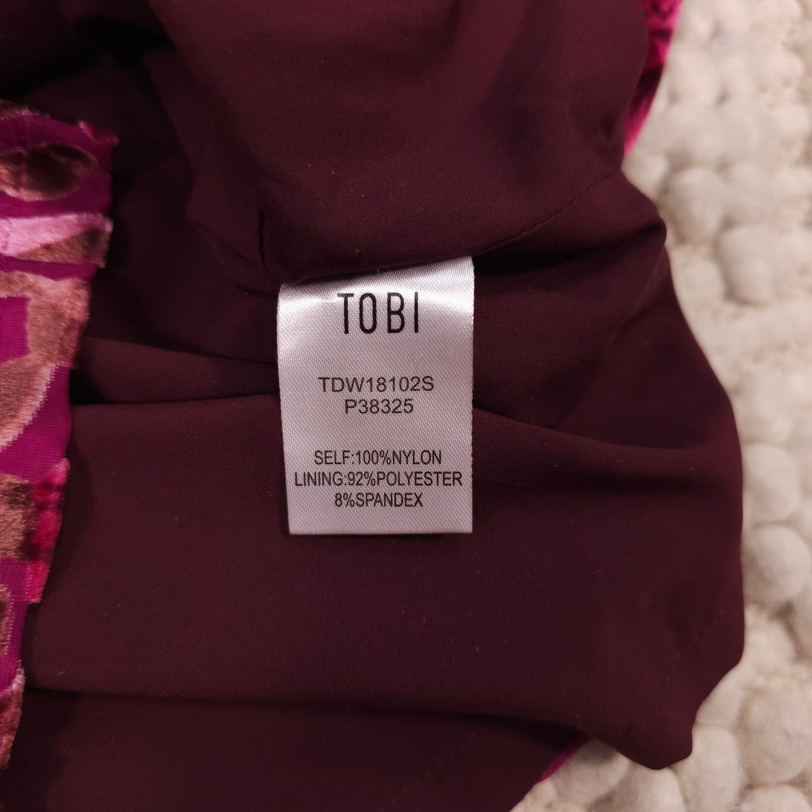 Other Tobi Velvet Floral Rose Square Neck Mini Dress Sz Small Size S / US 4 / IT 40 - 10 Thumbnail