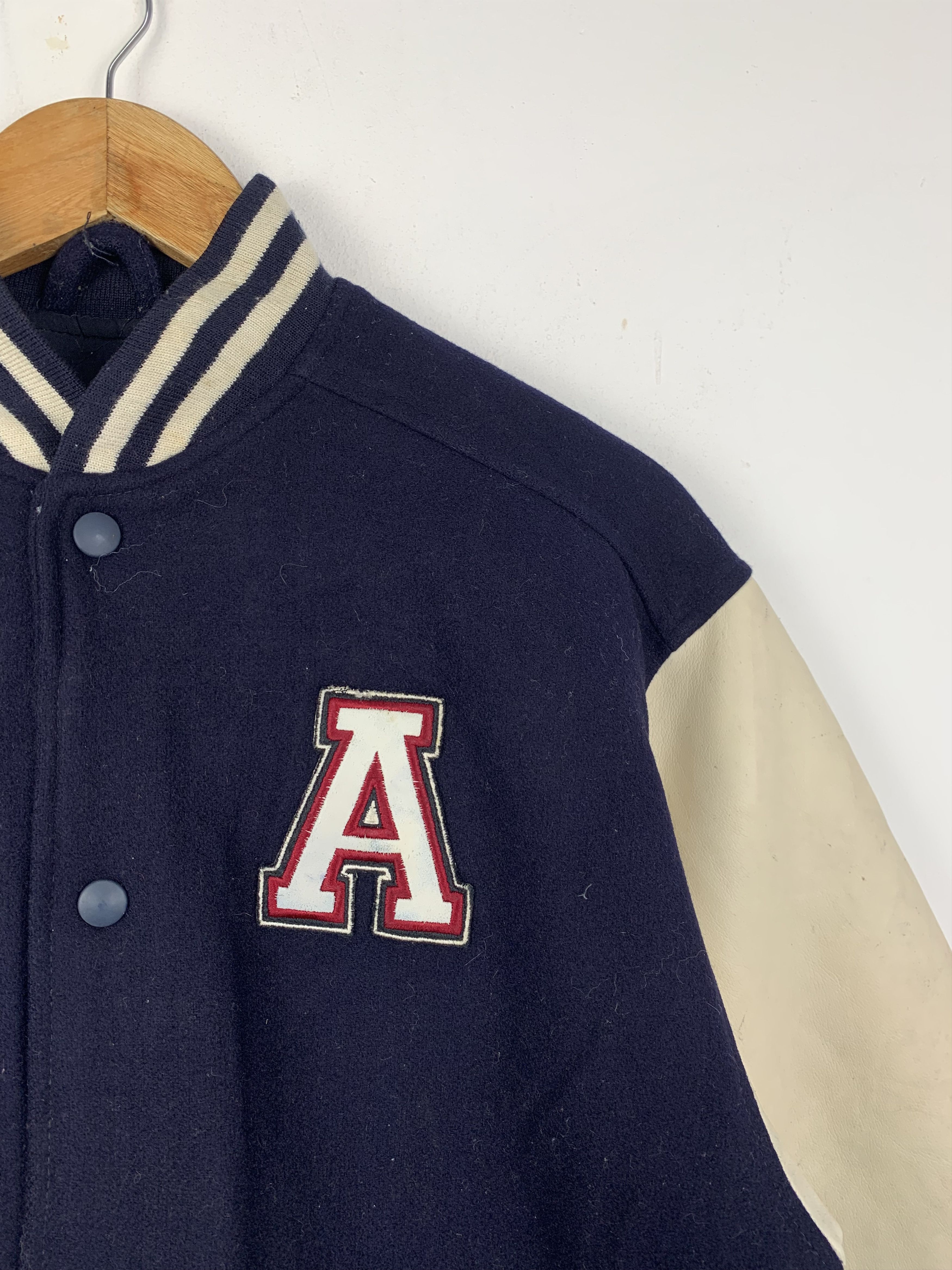 Arizona Jean Co. Vintage Arizona Sleeve Leather Varsity Jacket V0511 Size US L / EU 52-54 / 3 - 5 Thumbnail