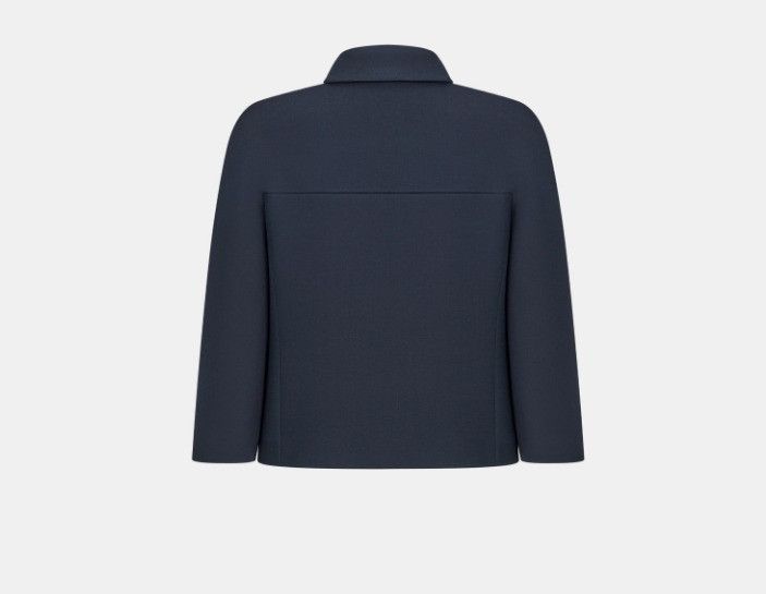 Dior o1w1db10425 221V07A1 Cropped Jacket in Navy Blue Size S / US 4 / IT 40 - 2 Thumbnail