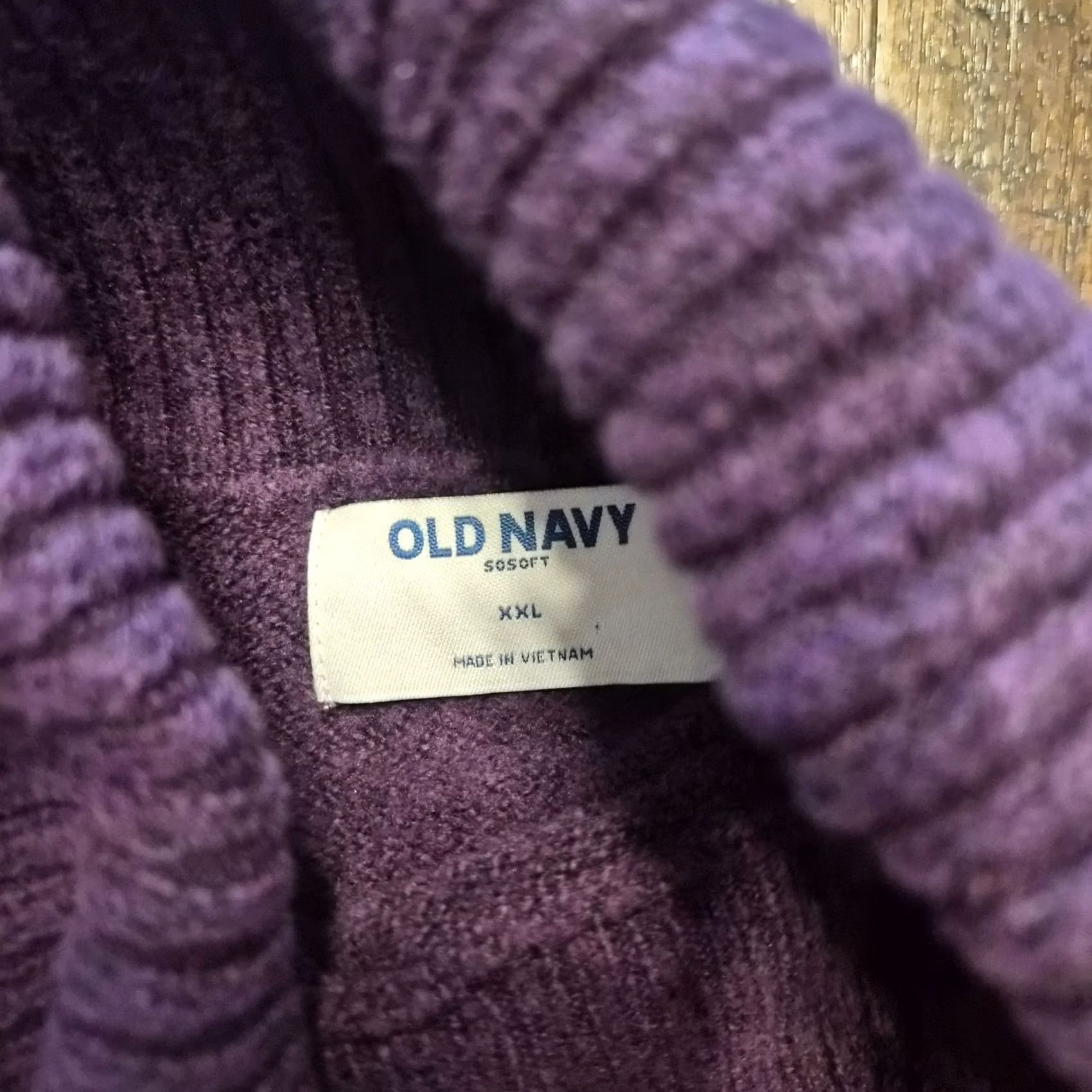 Old Navy VINTAGE Old Navy Womens SoSoft Purple Ribbed Knit Turtleneck Pullover Sweater XXL G105 Size XXL / US 16-18 / IT 52-54 - 3 Thumbnail