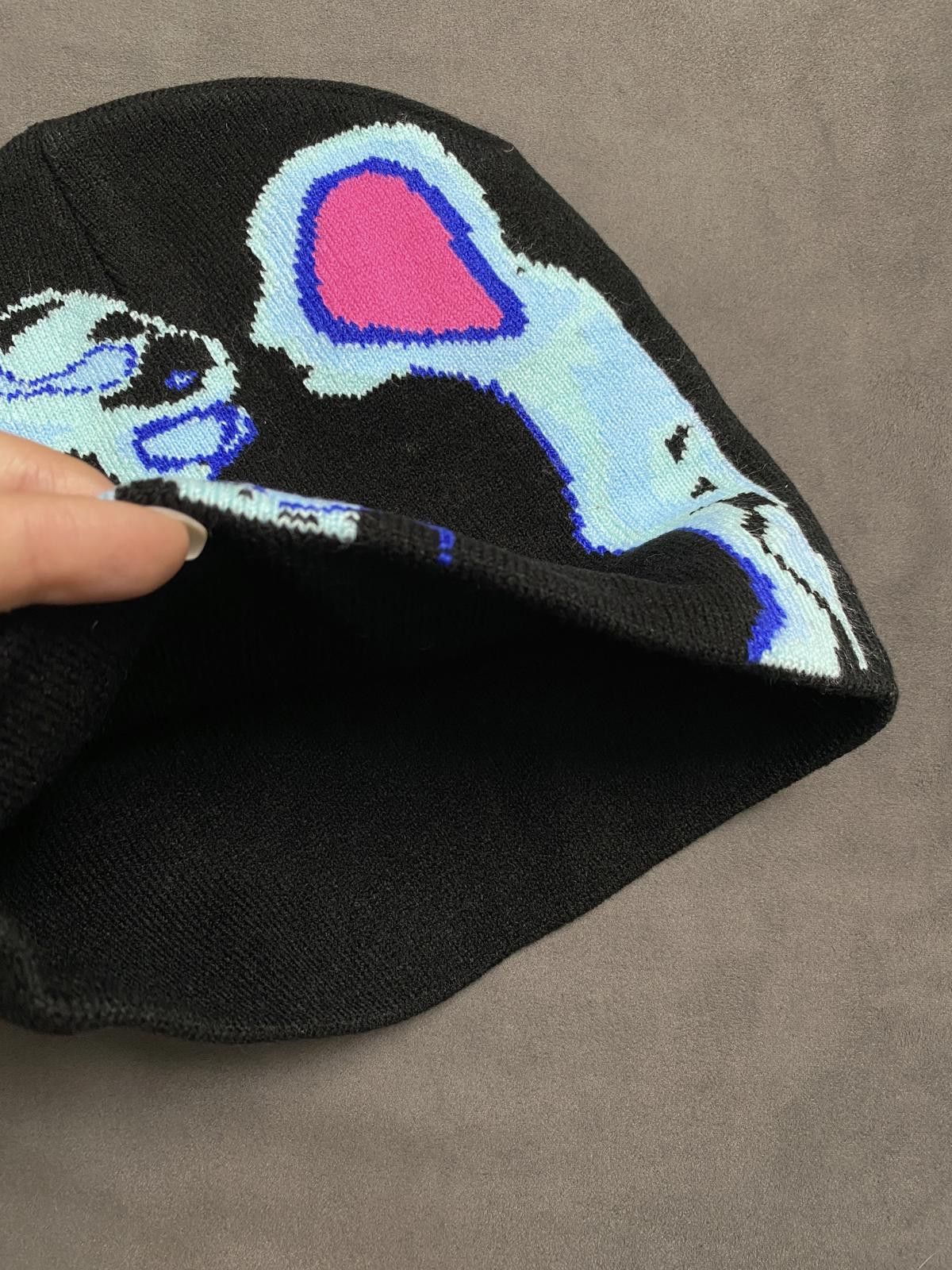 Designer Rare Heat Map Graphic Skull Cap Black Beanie OS Size ONE SIZE - 4 Thumbnail