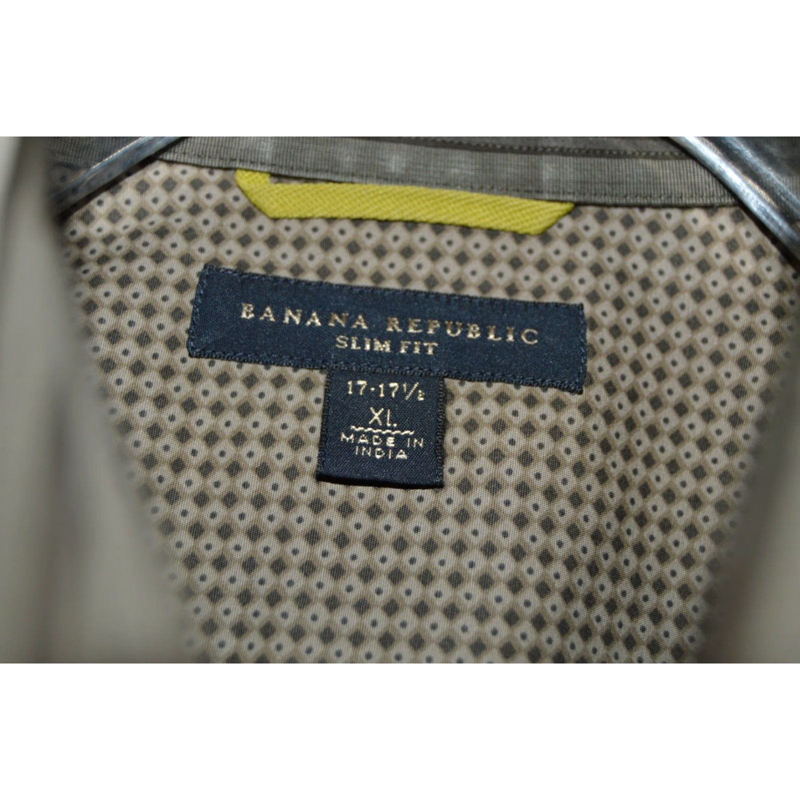 Banana Republic Banana Republic Shirt Mens L/S Brown Stripe XL Slim Fit Shirt Size US XL / EU 56 / 4 - 4 Thumbnail