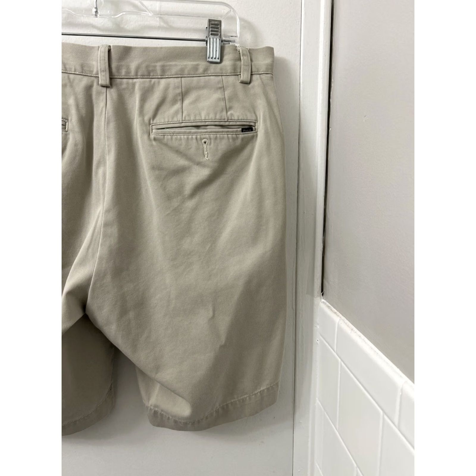 Polo Ralph Lauren Polo Ralph Lauren Chino Shorts Mens 33 Beige Flat Front 9" YKK Classic Fit Cotton Elastane Pocketed Beach Golf Casual Size US XS / EU 42 / 0 - 7 Thumbnail