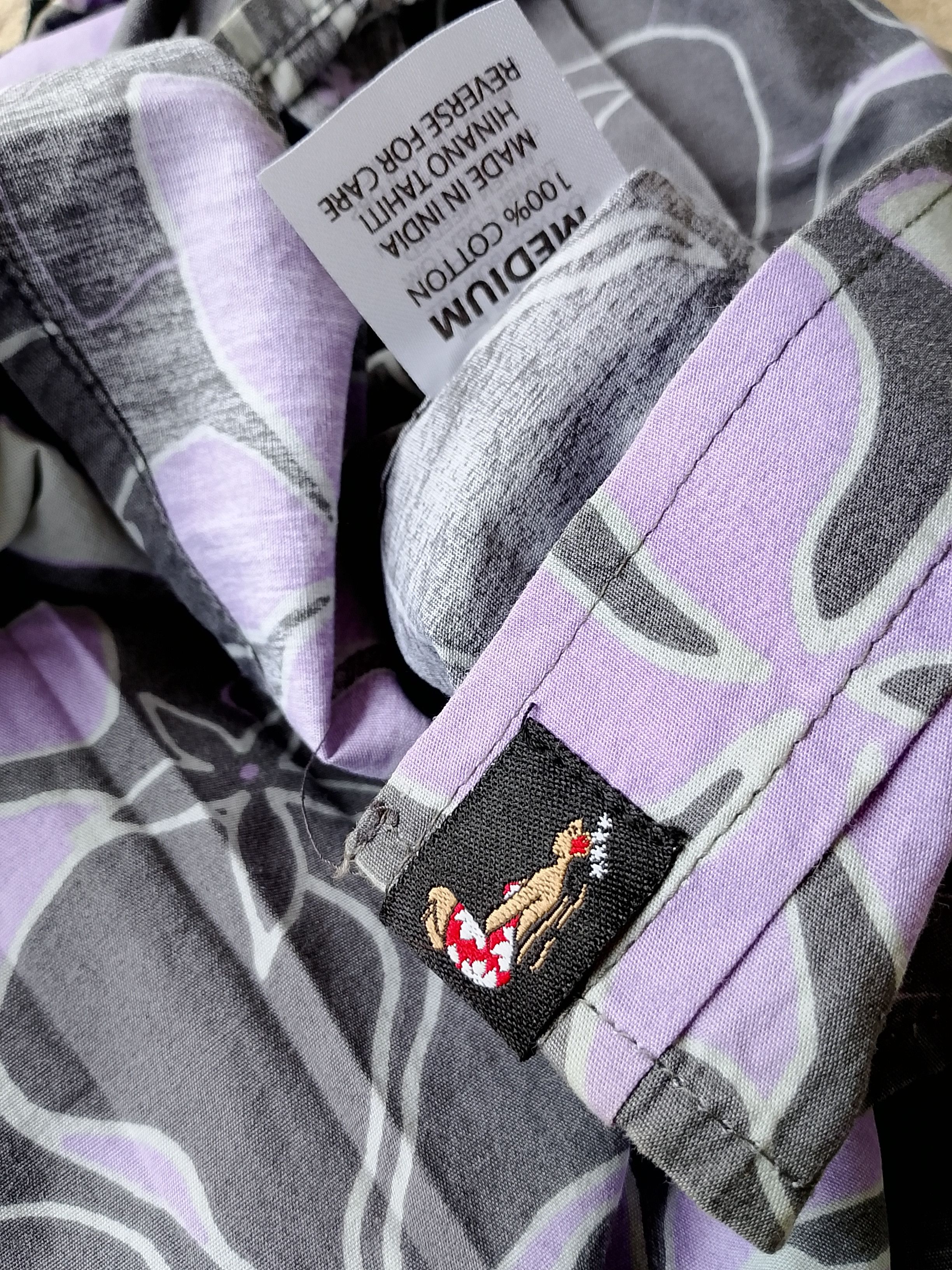Vintage Hinano Tahiti Muted Lavender Archive Hawaiian Shirt Size US M / EU 48-50 / 2 - 8 Thumbnail