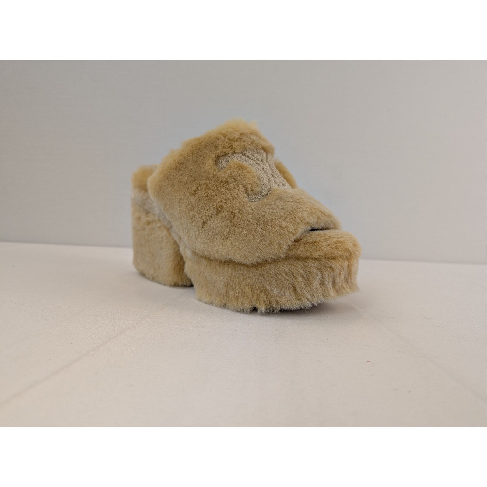 Celine o1rshd1 Elena Mule in Shearling Slide slipper sandal Havana Size US 10 / IT 40 - 2 Thumbnail