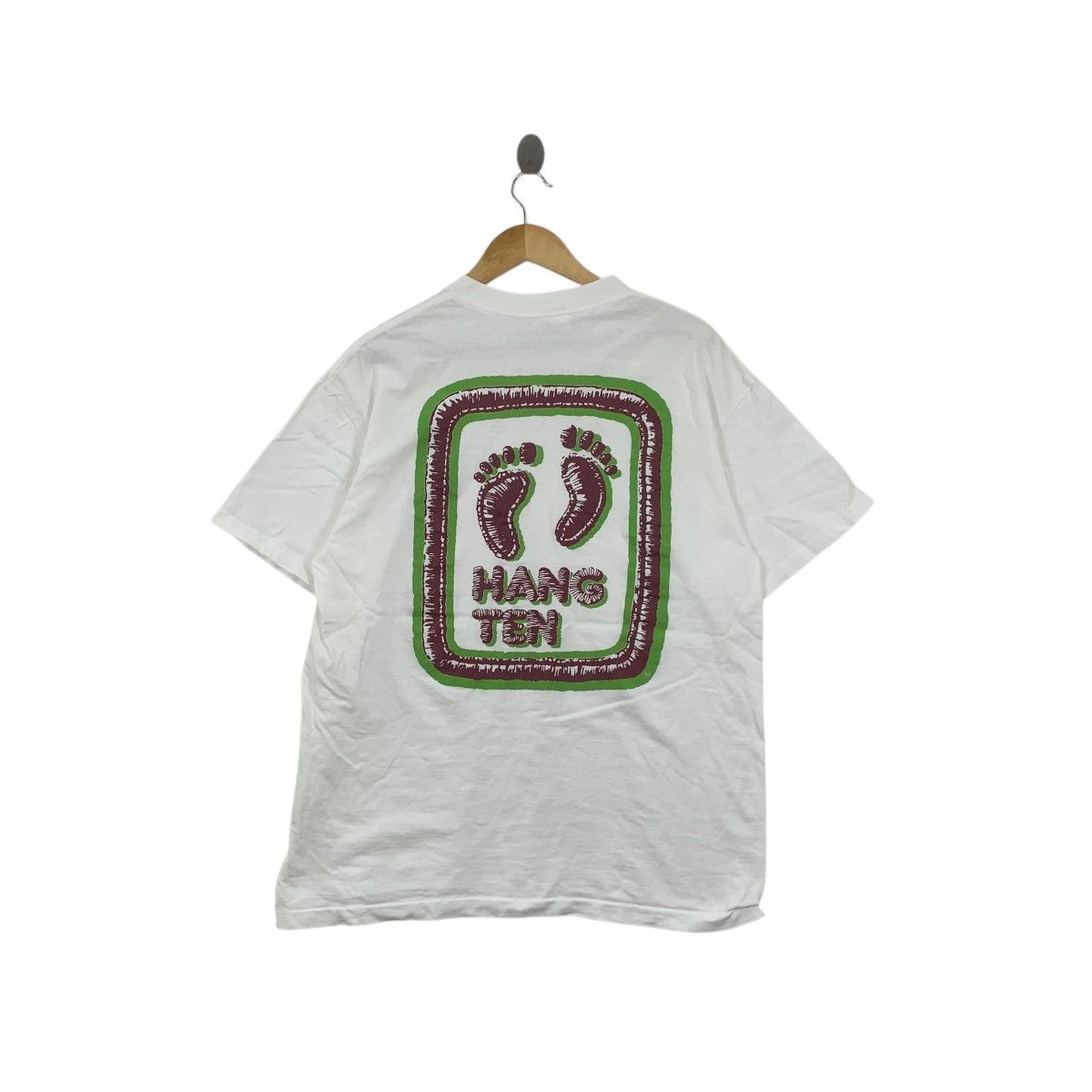 Hang Ten Vintage 90’ HANG TEN CALIFORNIA Foot Logo Tee Shirt Top Size US L / EU 52-54 / 3 - 5 Thumbnail