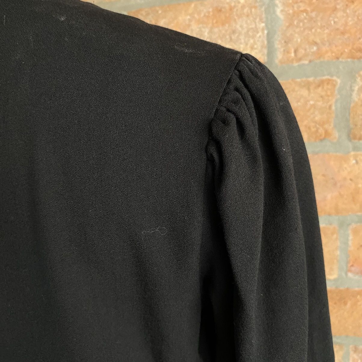 Yves Saint Laurent YVES SAINT LAURENT Black Button-Front Blouse 3/4 Sleeves Size M / US 6-8 / IT 42-44 - 15 Thumbnail