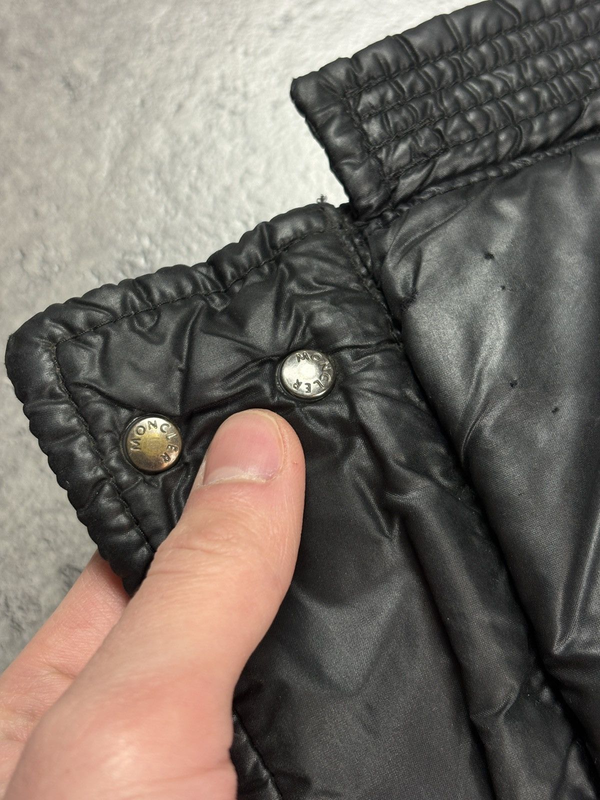 Moncler Moncler Quilted Moto Jacket Big Logo biker black size 1 Size US S / EU 44-46 / 1 - 12 Thumbnail