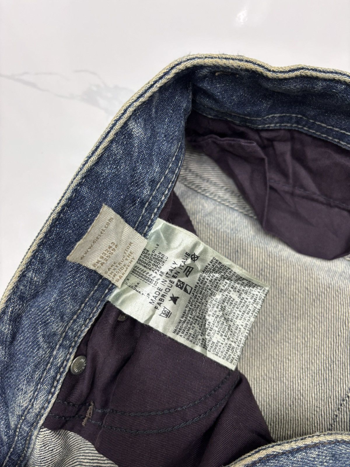 Diesel DIESEL SAFADO THRASHED DISTRESSED DENIM JEANS Size US 34 / EU 50 - 11 Thumbnail