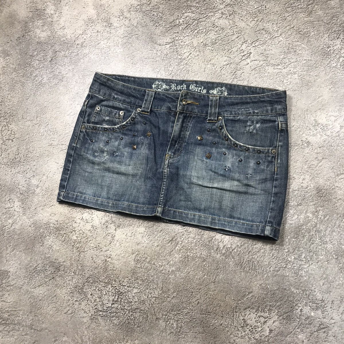 Vintage Y2K Faded Mini Skirt Japan Streetwear Distressed Relaxed 34 Size 34" / US 12 / IT 48 - 2 Thumbnail