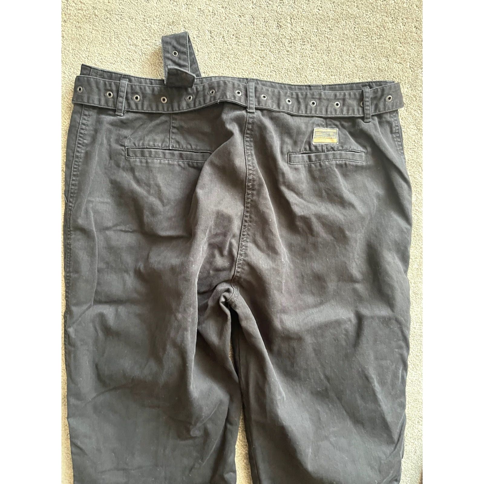 Ralph Lauren Lauren Ralph Lauren Straight Pants Womens 16 Black Belted Highrise 38x30 Size 38" / US 16 / IT 52 - 2 Thumbnail