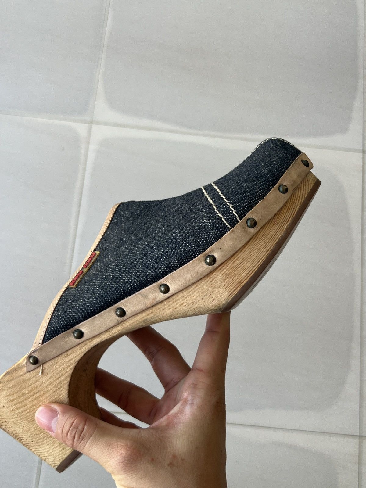 Miu Miu 1990s Miu Miu denim clogs Size US 8 / IT 38 - 11 Thumbnail