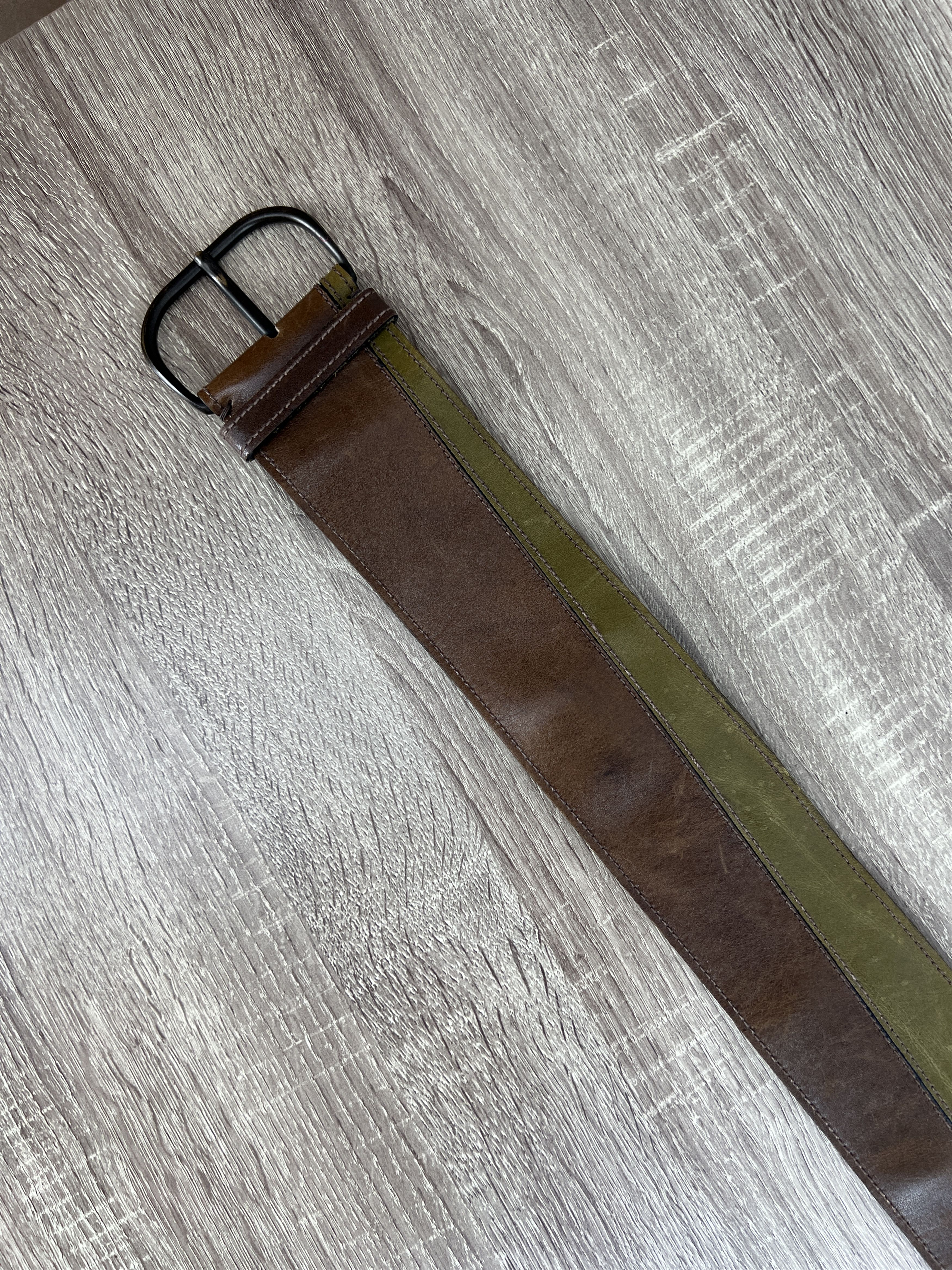 Saint Laurent Paris Saint Laurent Rive Gauche 2 Colored Wide Leather Waist Belt Size ONE SIZE - 11 Thumbnail
