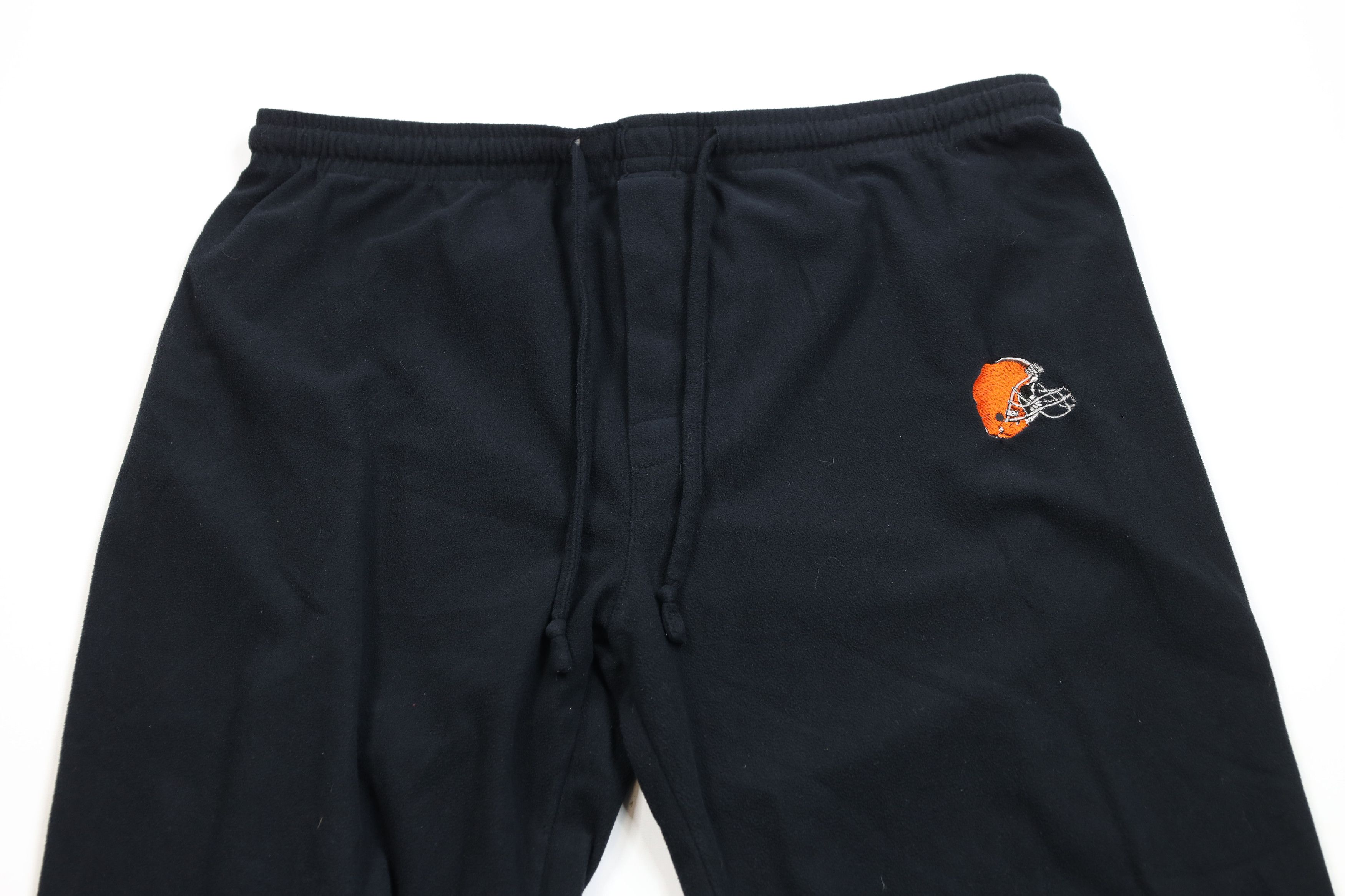 Vintage Vintage NFL Browns Football Fleece Wide Leg Sweatpants Size US 38 / EU 54 - 2 Thumbnail