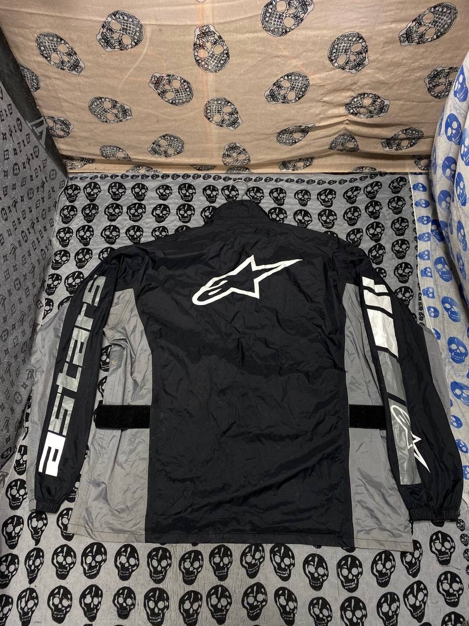 image of Alpinestars x Racing Nascar Monster Energy Tech3 Racing Nylon Fleece Jacket in Black (Size XL)