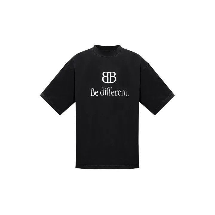 Balenciaga Balenciaga Be Different Black Short Sleeve T-Shirt 0079-250 Size US XS / EU 42 / 0 - 1 Thumbnail