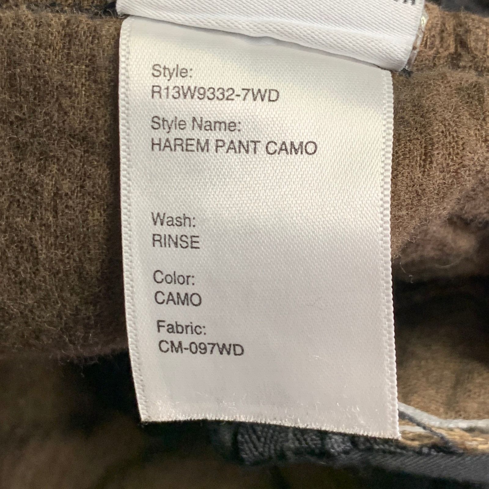R13 R13 Brown Taupe Cotton Camouflage Elastic Waistband Pants Size 24" / US 00 / IT 34 - 6 Thumbnail