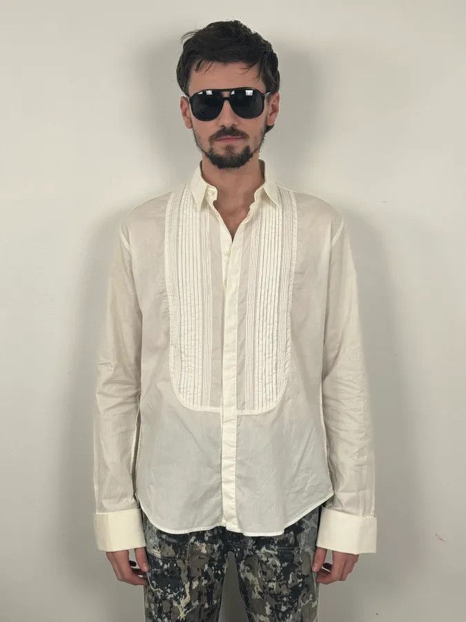 Dolce & Gabbana 2000s Dolce & Gabbana Royal White Shirt Size US M / EU 48-50 / 2 - 2 Thumbnail