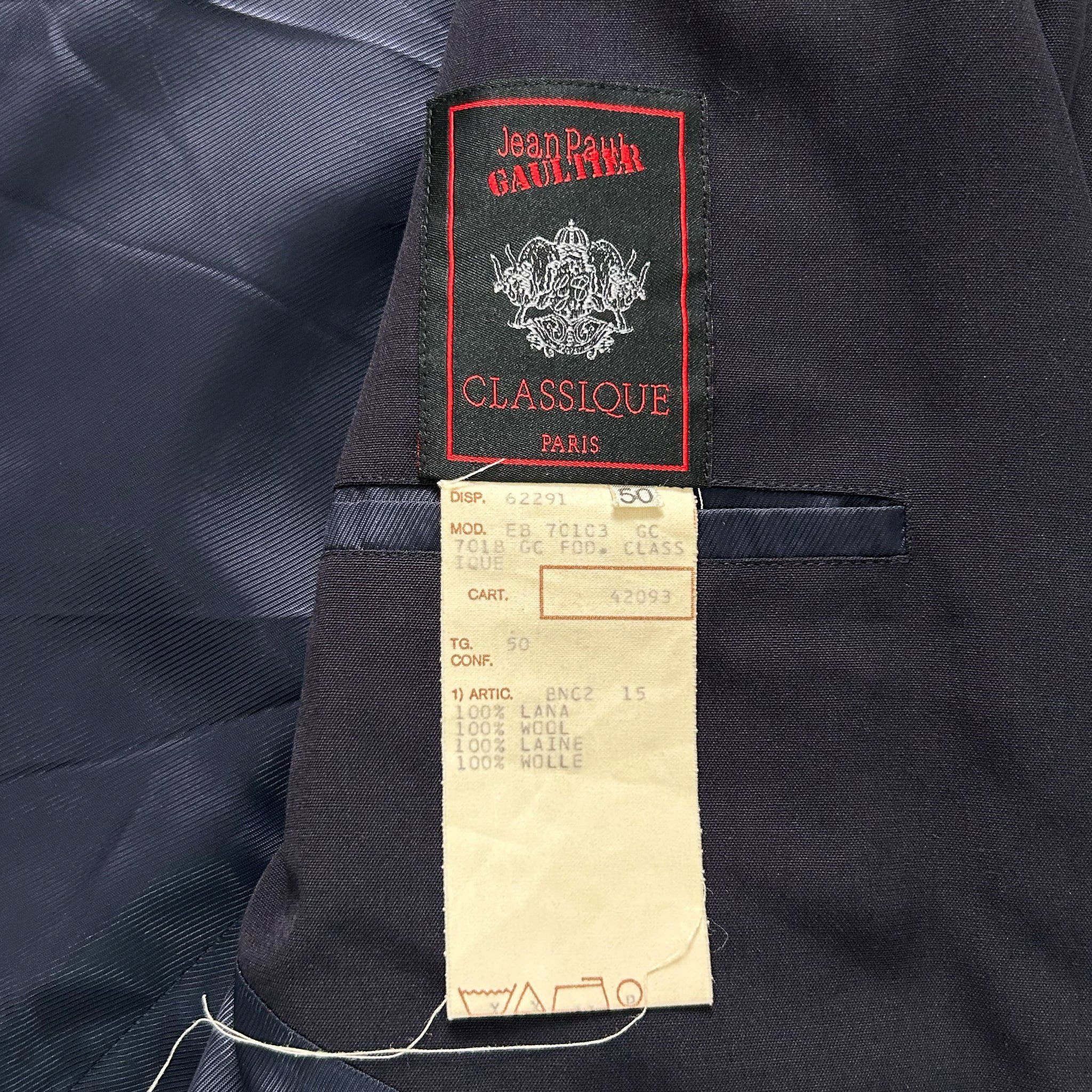 Jean Paul Gaultier Jean Paul Gaultier Navy Double Breasted Blazer Size 38L - 4 Thumbnail