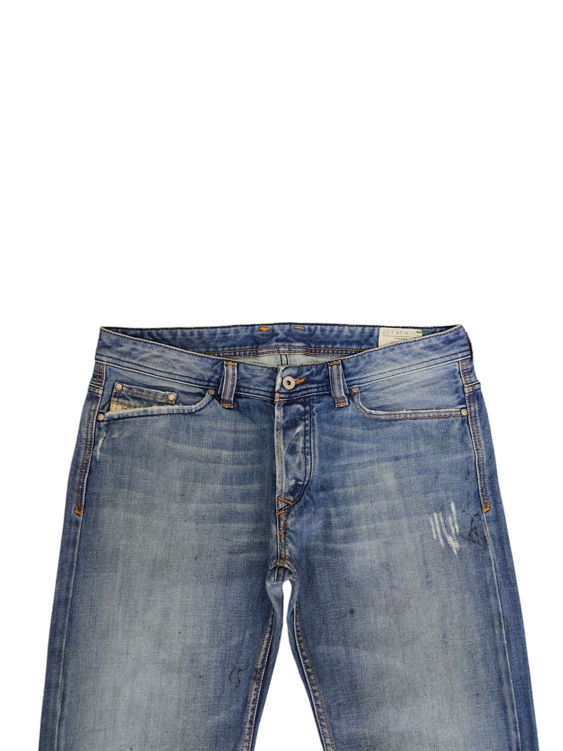 Diesel Vintage Y2k Diesel Viker Clawmark Distress Denim Jeans Size US 34 / EU 50 - 2 Thumbnail