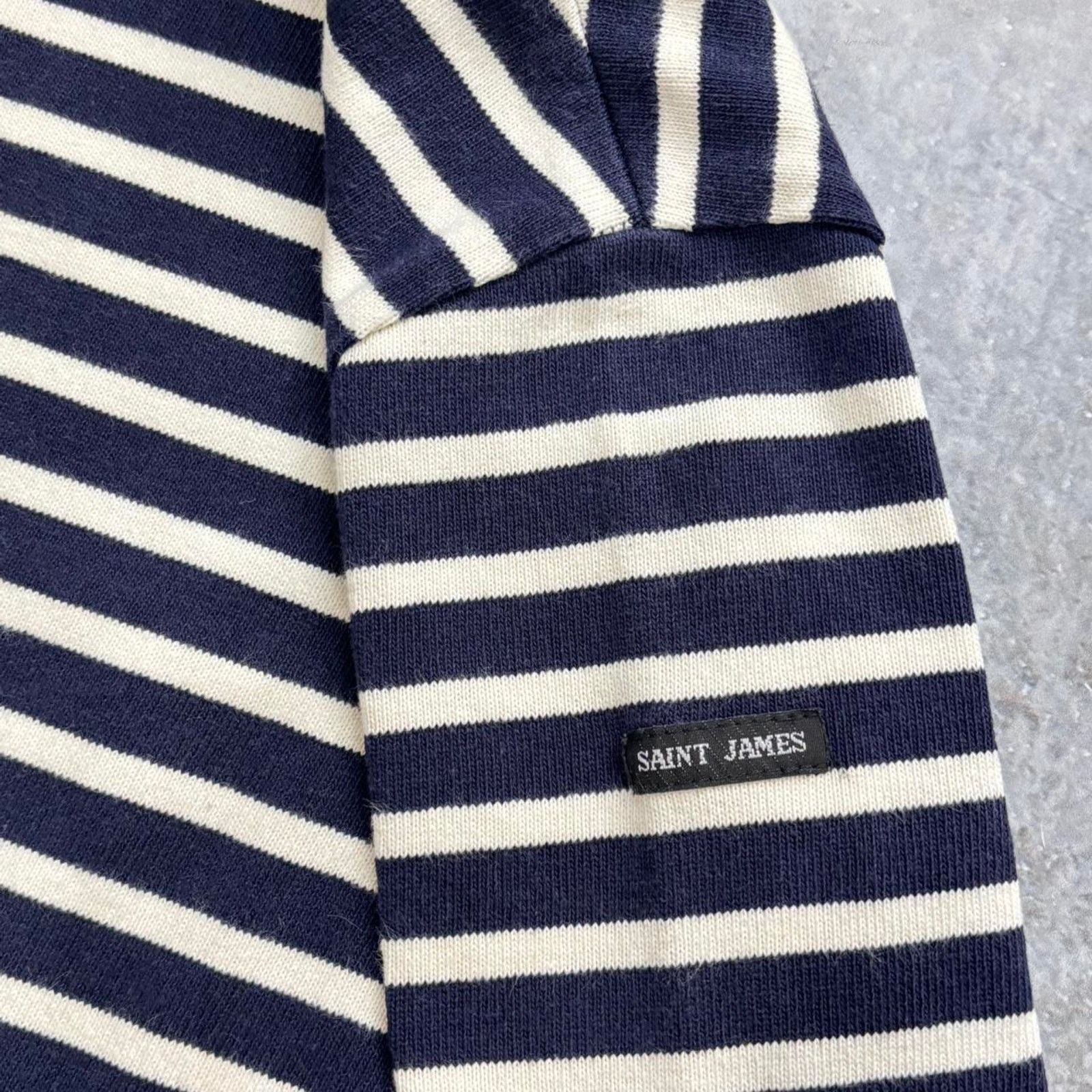 Saint James Vintage Saint James Boat Neck Navy & White Striped Shirt XS Size XS / US 0-2 / IT 36-38 - 3 Thumbnail