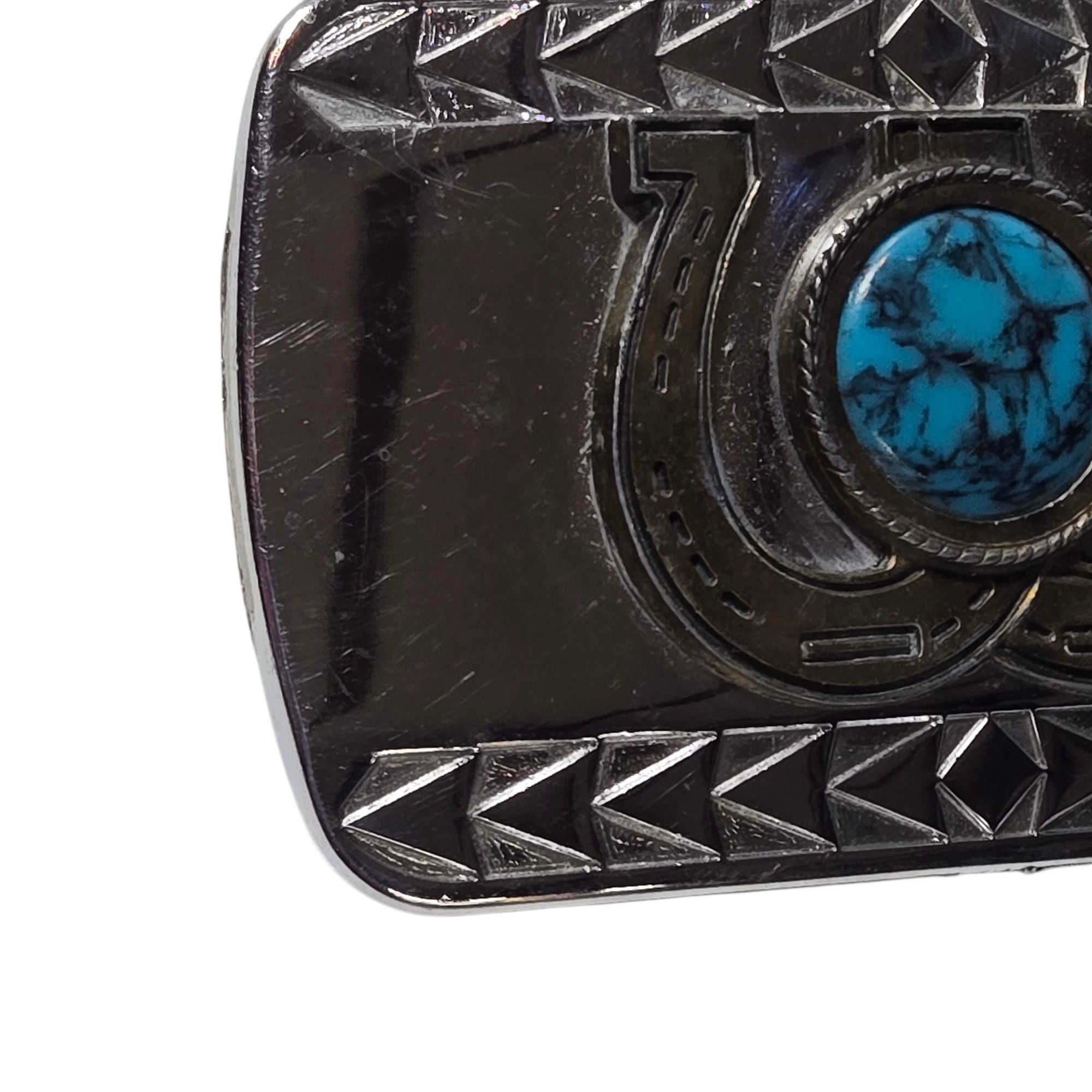Other Vintage Turquoise Horseshoes Belt Buckle Western Cowboy Coun Size ONE SIZE - 14 Thumbnail