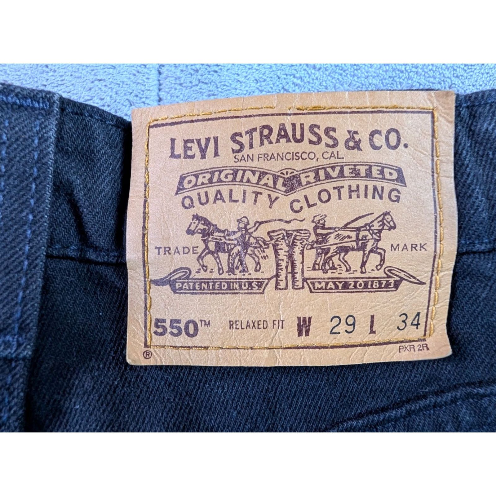 Levi's VINTAGE Levi's 550 Jeans Black Mens 29x34 Relaxed Fit USA Jeans Mens 29 Black Levi's 550 Hip Hop USA Vintage Size US 29 - 6 Thumbnail