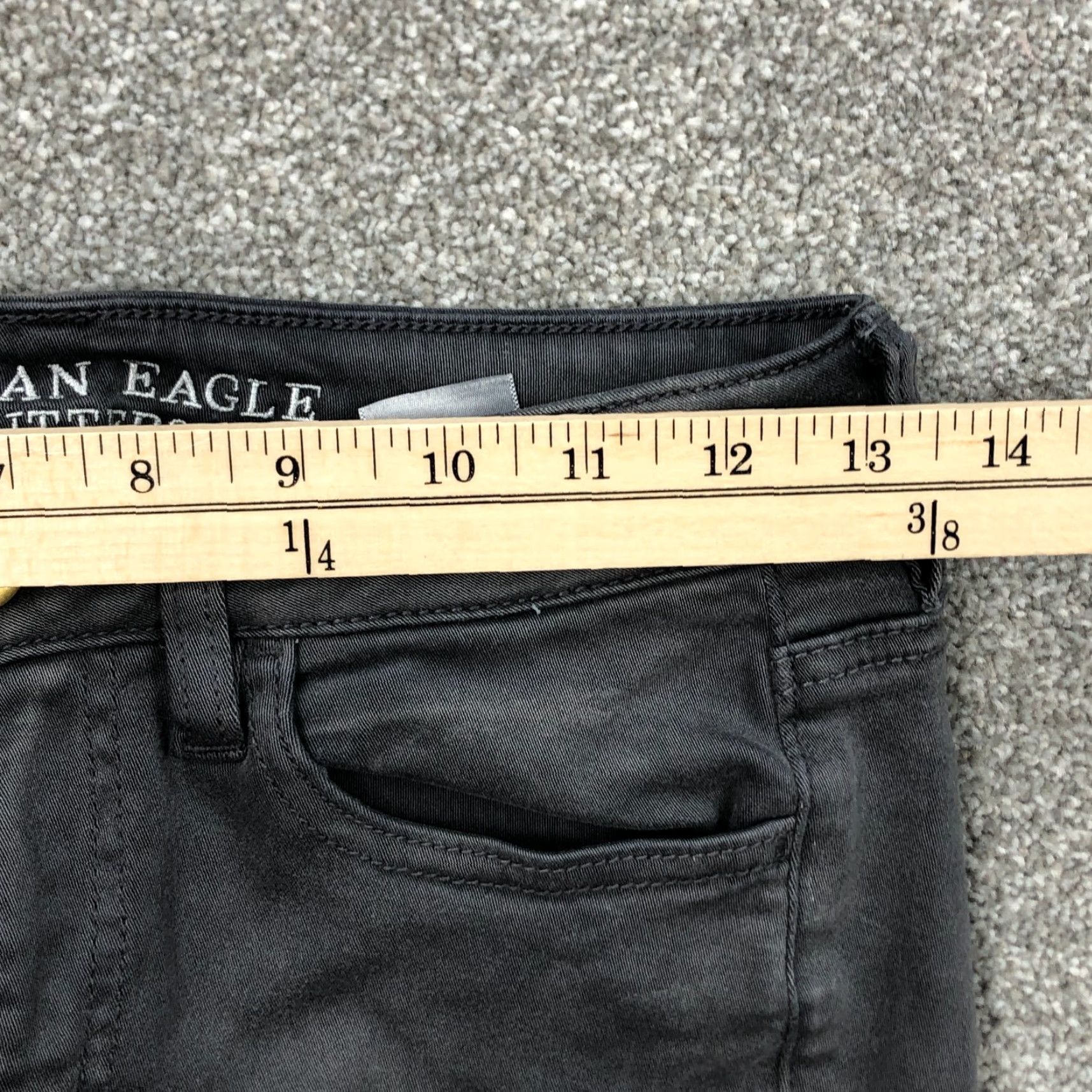 American Eagle Outfitters American Eagle Jeans Women 2 Gray Mid Rise Jegging Dark Pants Ladies BS2 Size 26" / US 2 / IT 38 - 7 Thumbnail
