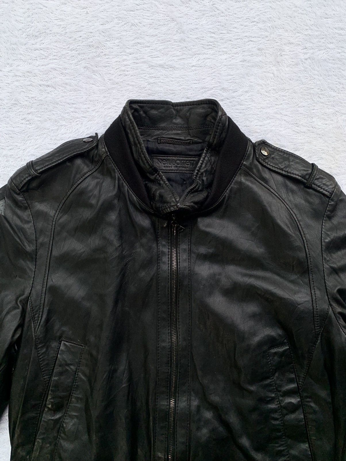 Neil Barrett Laced up military leather jacket Size US M / EU 48-50 / 2 - 7 Thumbnail