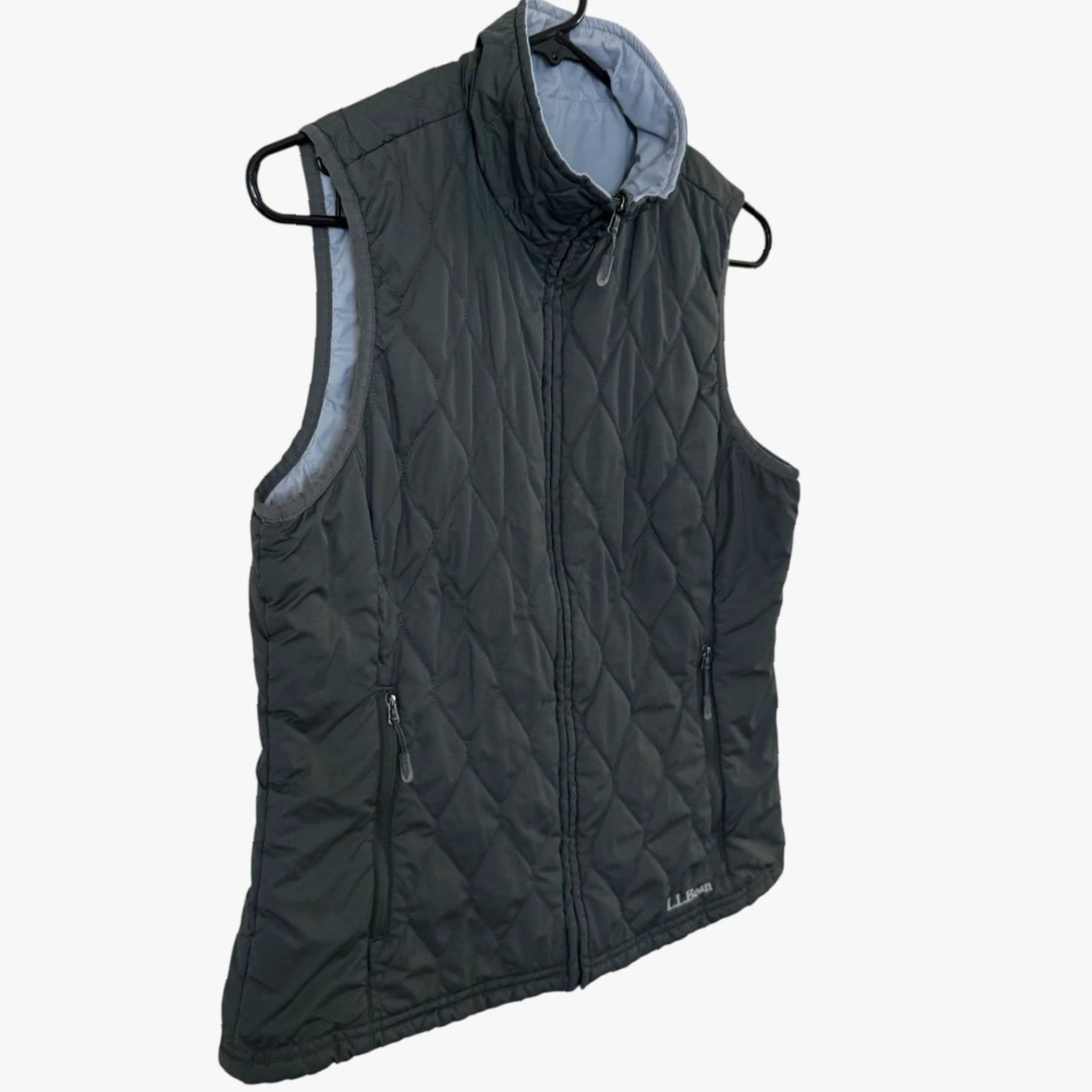 Vintage L.L. Bean Lightweight Reversible Quilted Vest Gray Women’s Small Outdoors Hiking Vest Size S / US 4 / IT 40 - 3 Thumbnail