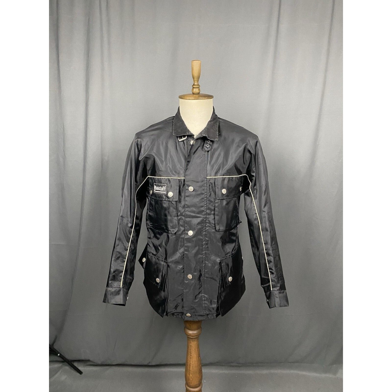 Belstaff Belstaff Men's Black Multipocket Nylon Motorcycle Jacket Siz Size US L / EU 52-54 / 3 - 3 Thumbnail