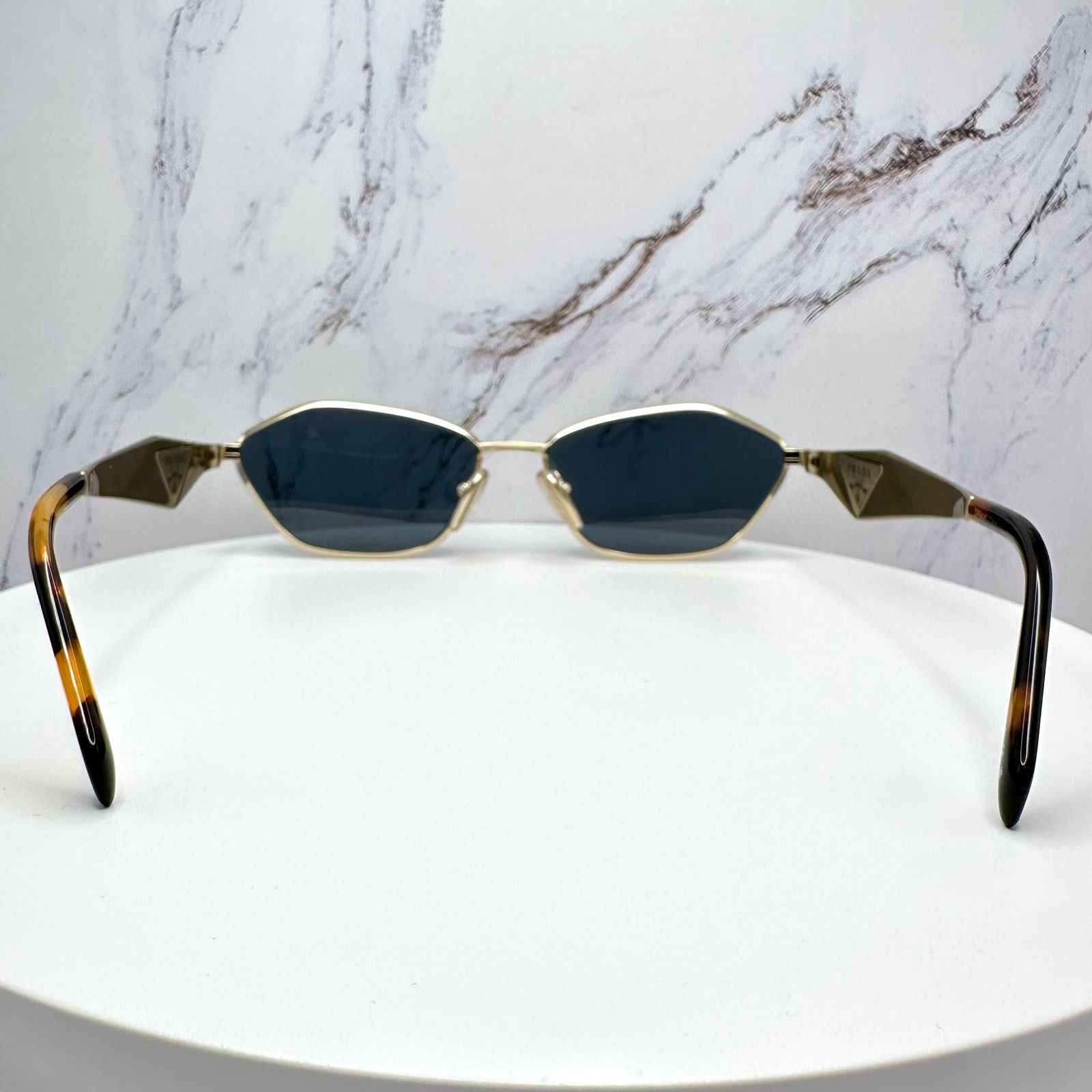 Prada New PRADA Sunglasses Gold Metal 3D Logo Aviator Size ONE SIZE - 11 Thumbnail