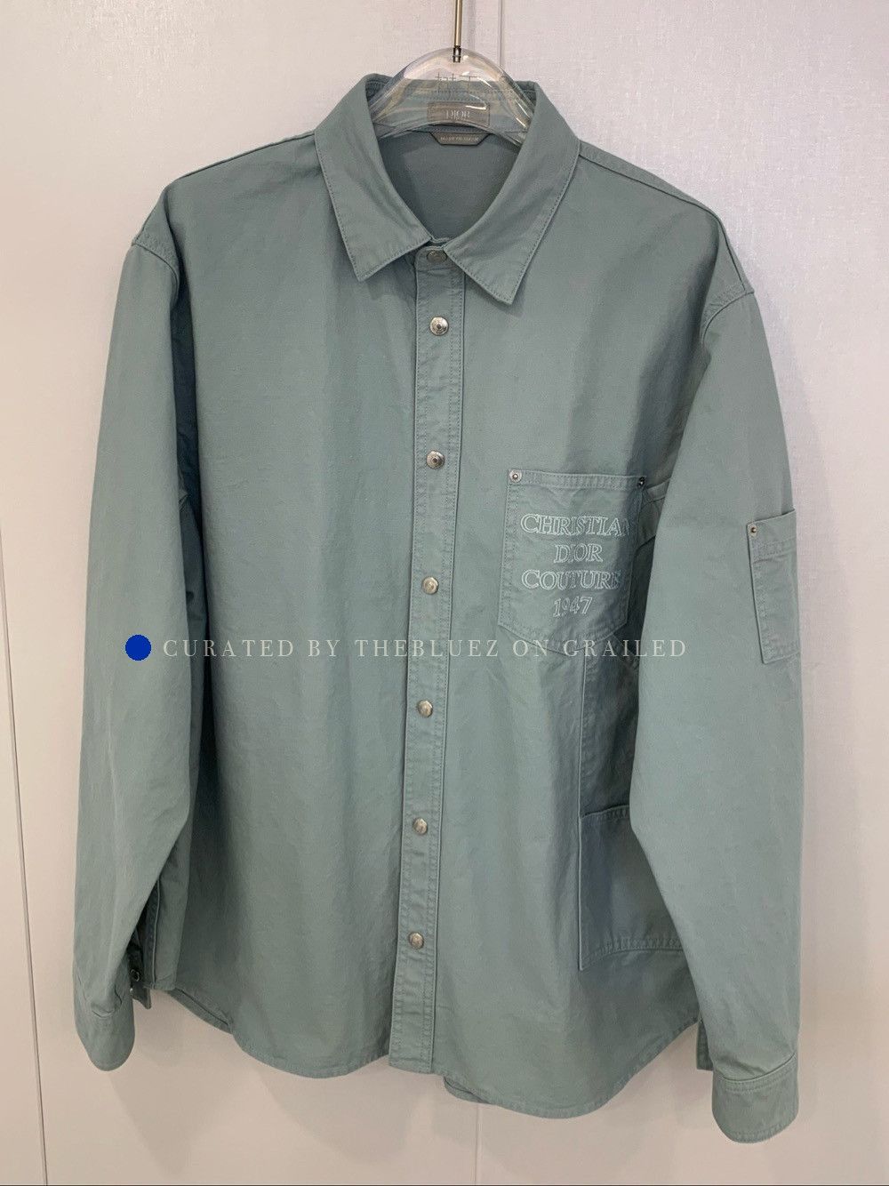 Dior Embroidered Blue Button-Up Shirt Size US L / EU 52-54 / 3 - 1 Thumbnail