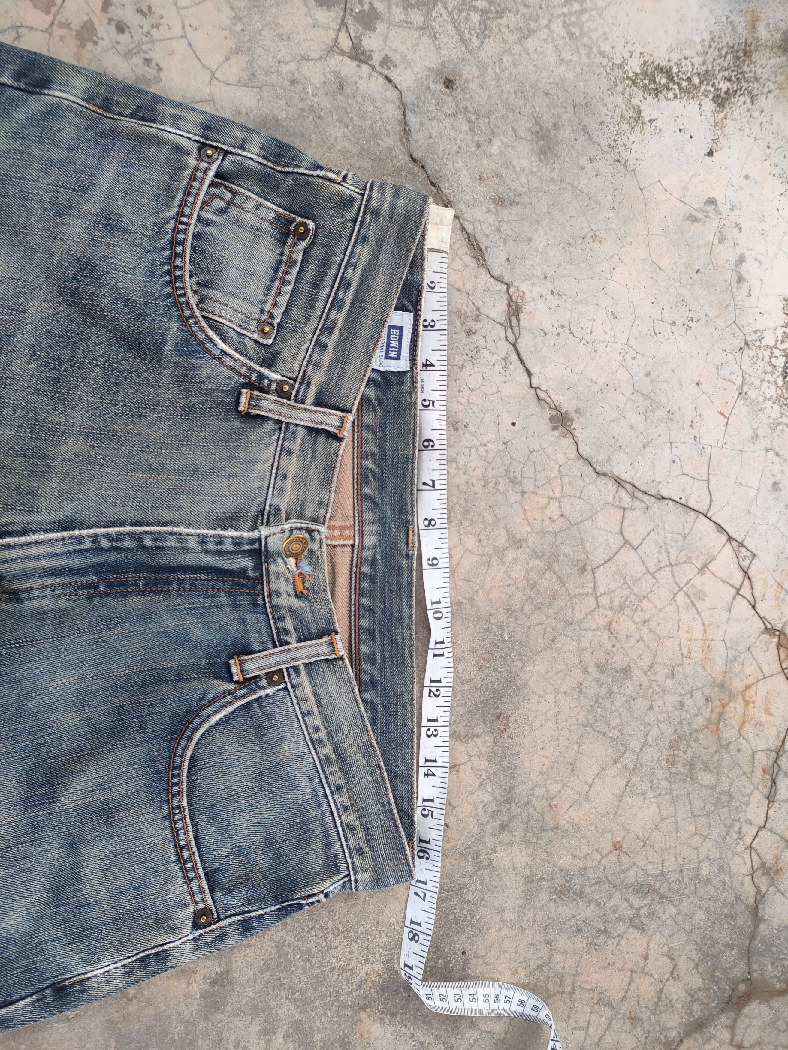 Edwin × Jean VINTAGE EDWIN 404 RUSTY FADED DISTRESSED DENIM JEAN PANTS Size US 33 - 6 Thumbnail