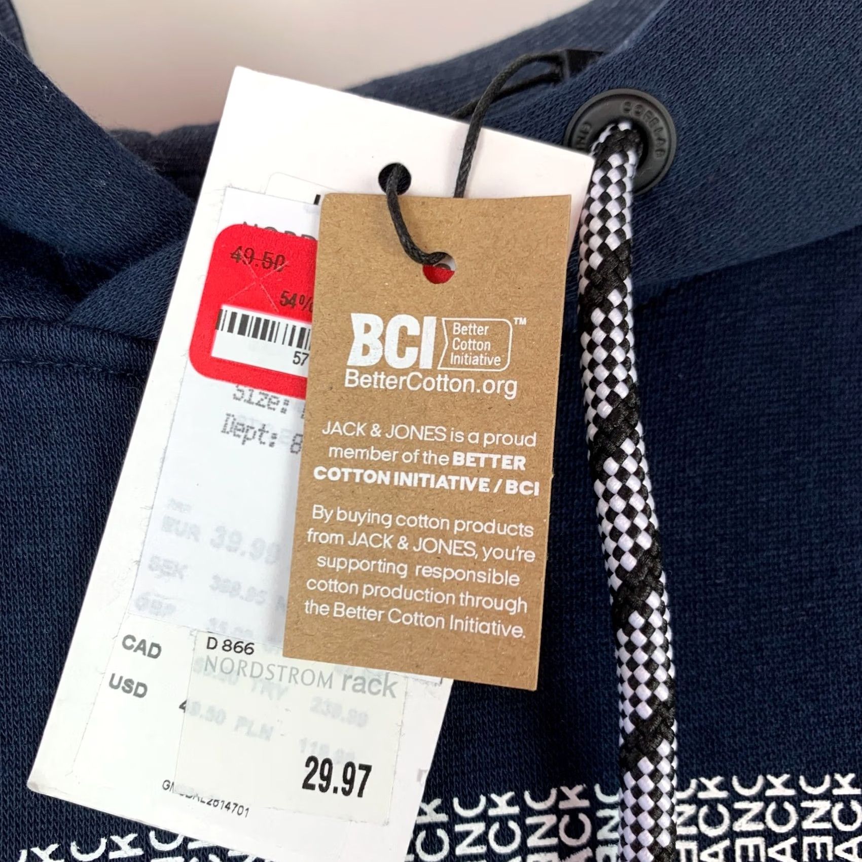 Jack & Jones VINTAGE Jack & Jones Logo Core Hoody Sweatshirt Navy Blue Mens Large Size US L / EU 52-54 / 3 - 6 Thumbnail