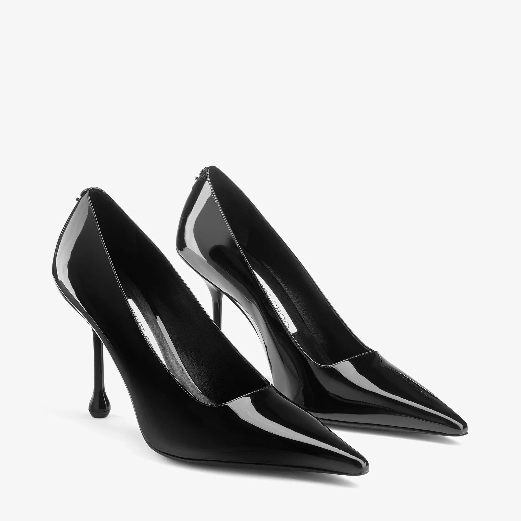 Jimmy Choo o1s22i1n1024 Ixia 95 Patent Leather Pumps in Black Size US 7 / IT 37 - 3 Thumbnail