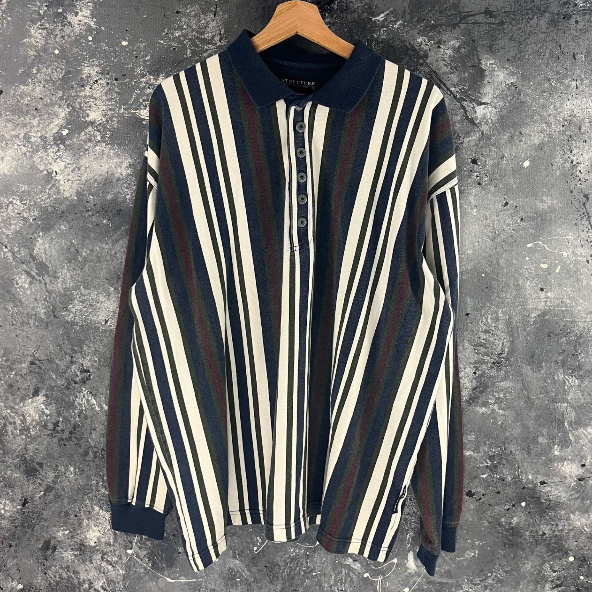 Structure × Vintage Vintage 90’s Structure rugby Size US XL / EU 56 / 4 - 1 Thumbnail